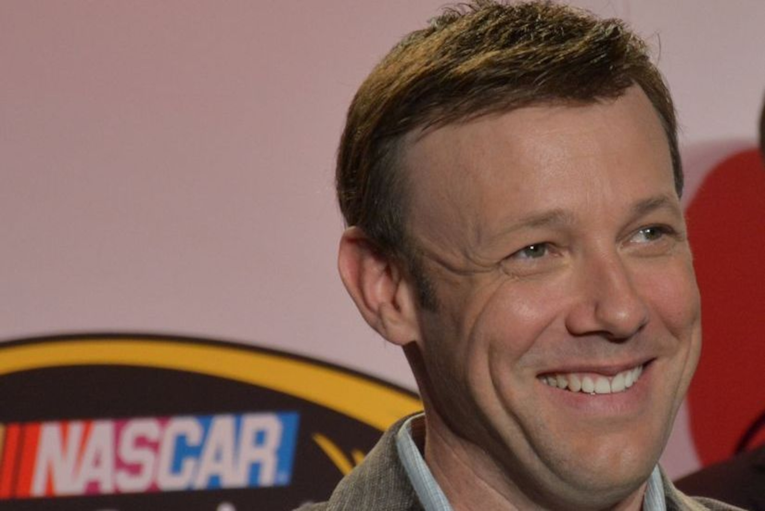 Matt Kenseth smiles after comment in Charlotte.