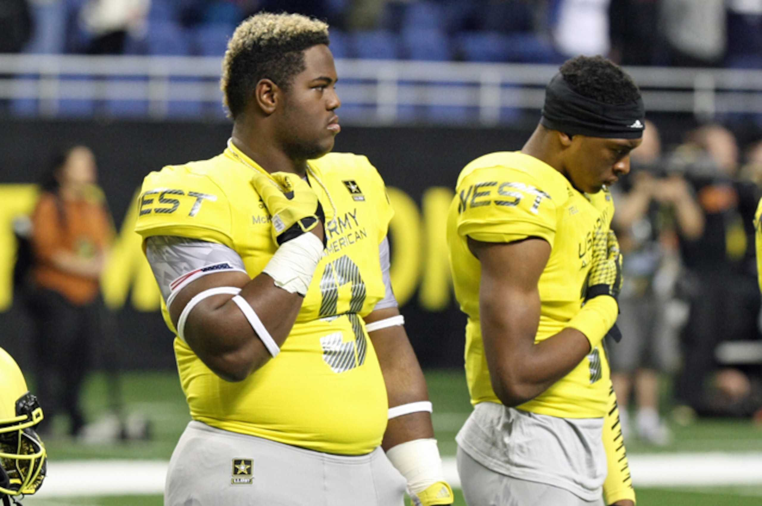 Tennessee DT signee Kahlil McKenzie (left)