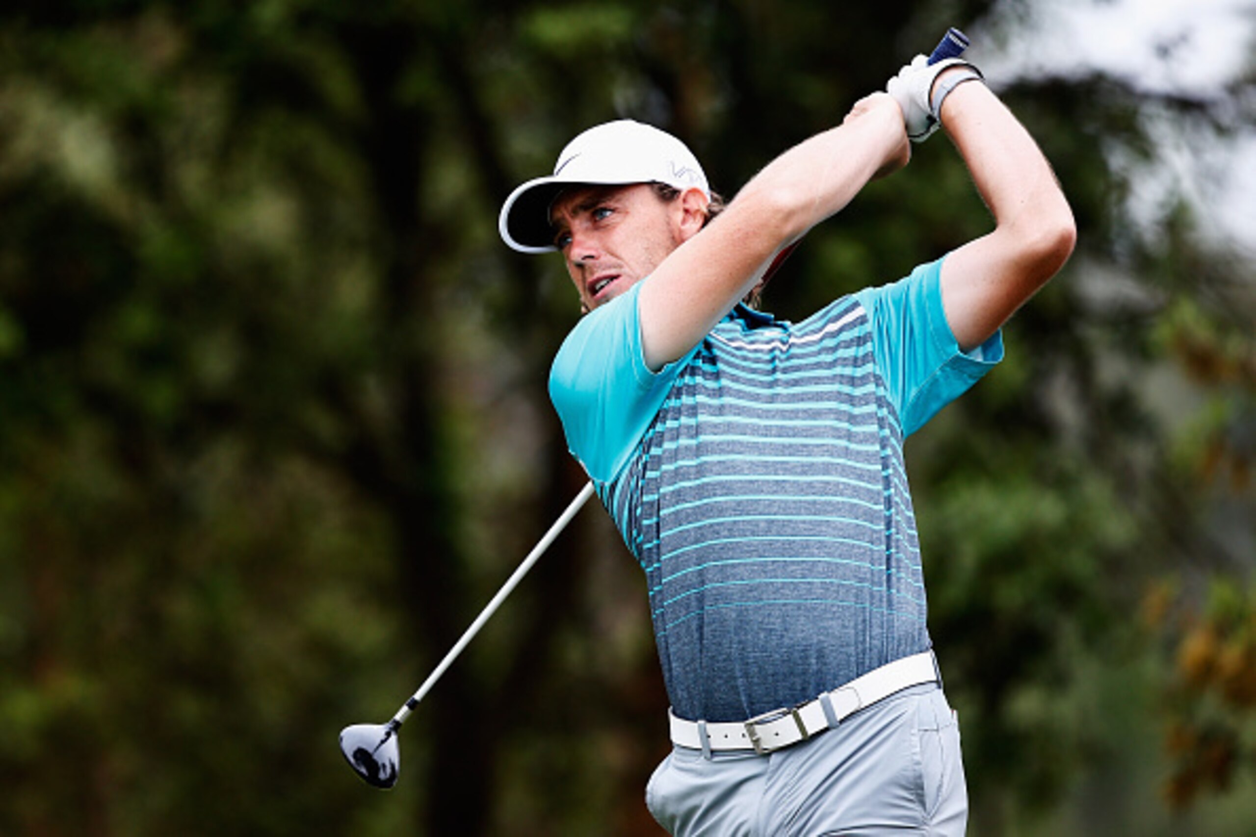 BARCELONA, SPAIN - MAY 14:  Tommy Fleetwood of England hits his tee shot on the 18th hole during Day 1 of the Open de Espana held at Real Club de Golf el Prat on May 14, 2015 in Barcelona, Spain.  (Photo by Dean Mouhtaropoulos/Getty Images)
