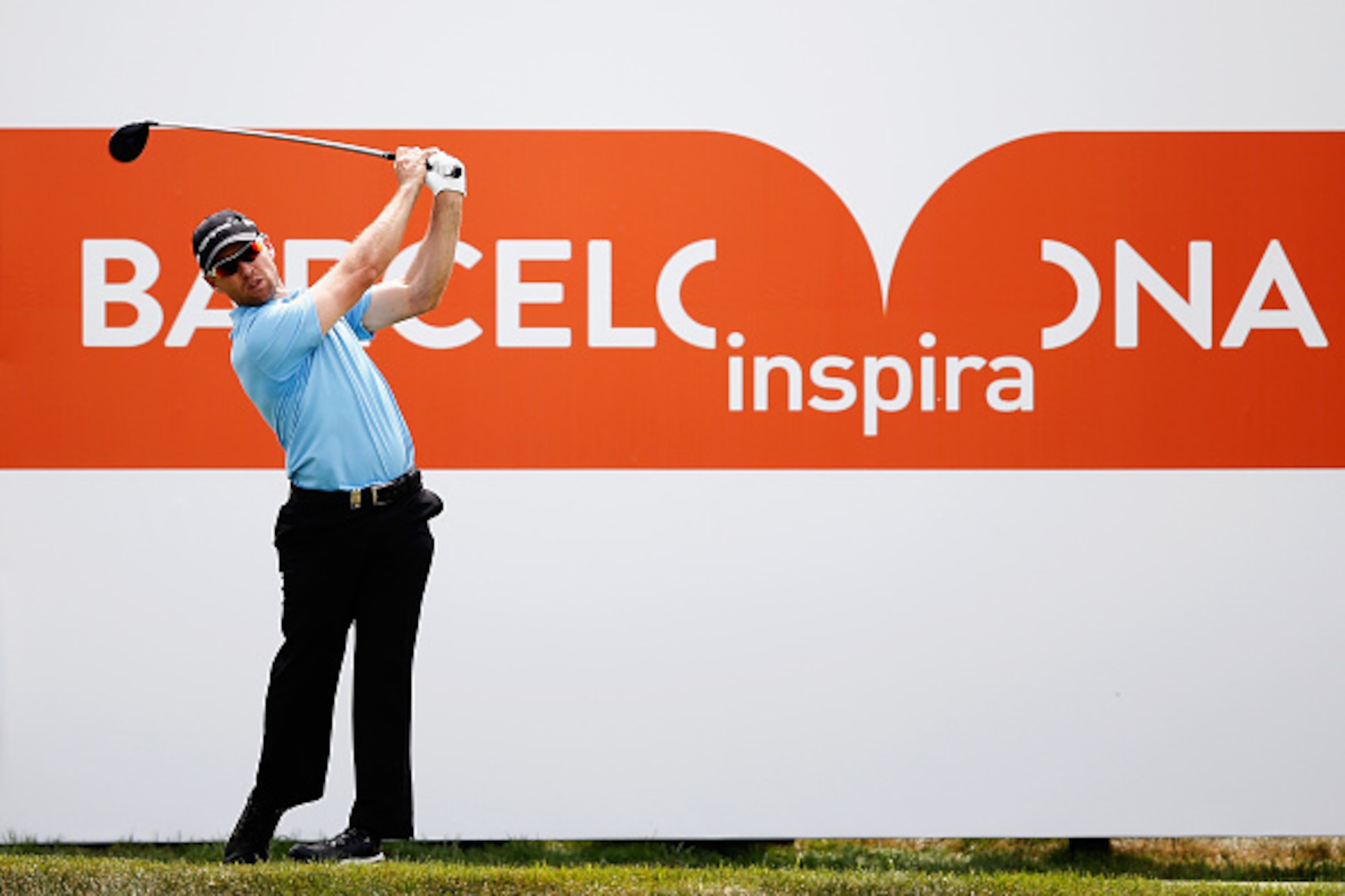 BARCELONA, SPAIN - MAY 14:  Trevor Fisher Jnr of South Africa hits his tee shot on the 9th hole during Day 1 of the Open de Espana held at Real Club de Golf el Prat on May 14, 2015 in Barcelona, Spain.  (Photo by Dean Mouhtaropoulos/Getty Images)