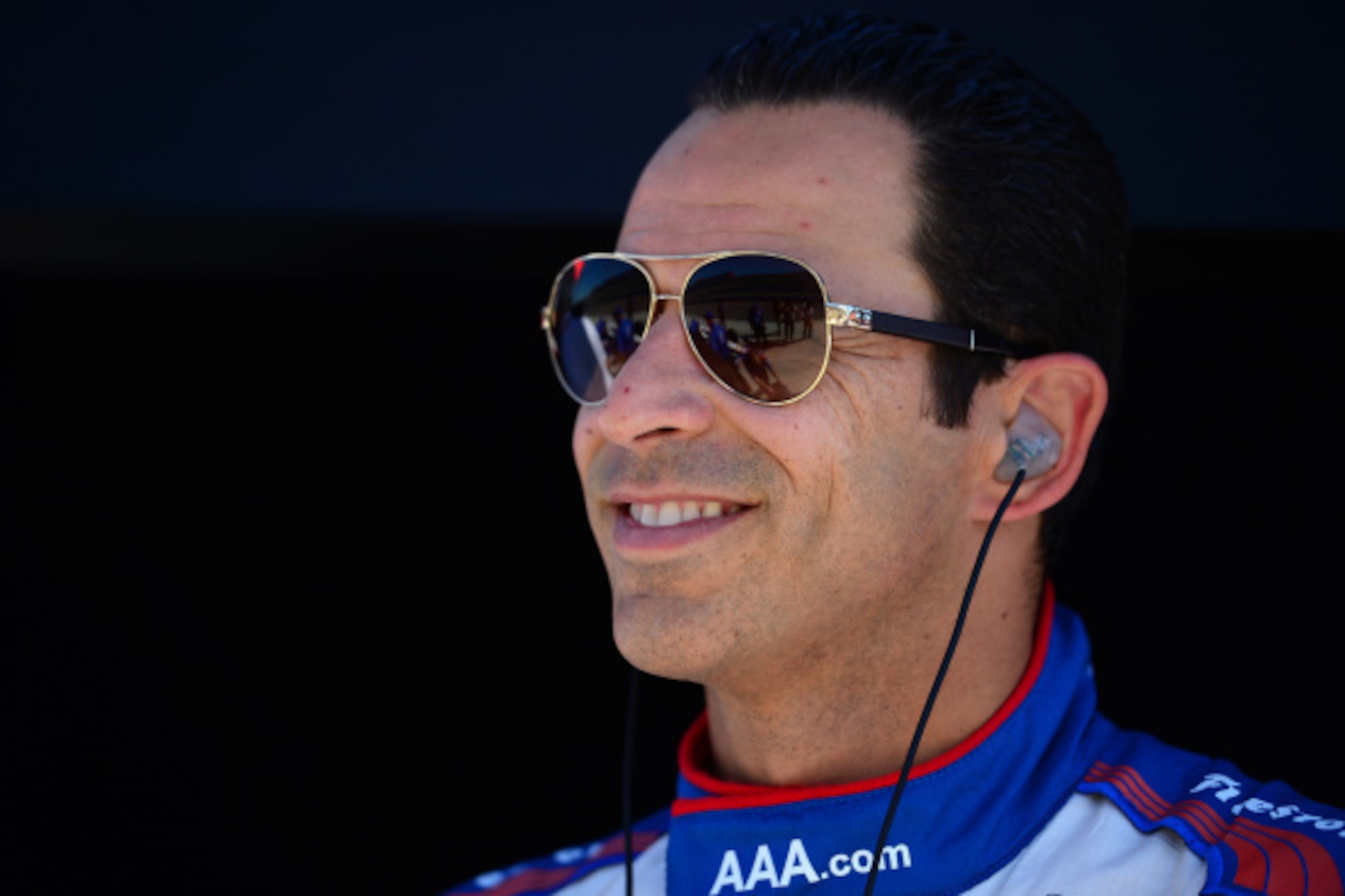 FONTANA, CA - AUGUST 29:  Helio Castroneves of Brazil driver of the #3 Team Penske Dallara Chevrolet  during practice for the Verizon IndyCar Series MAVTV 500 IndyCar World Championship Race at the Auto Club Speedway on August 29, 2014 in Fontana, Califor