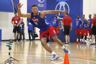Former Virginia standout Justin Anderson showed off his athleticism.