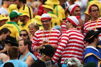 HONG KONG - MARCH 29:  Fans enjoy the atmosphere during the 2014 Hong Kong Sevens at Hong Kong International Stadium on March 29, 2014 in Hong Kong, Hong Kong.  (Photo by Cameron Spencer/Getty Images)