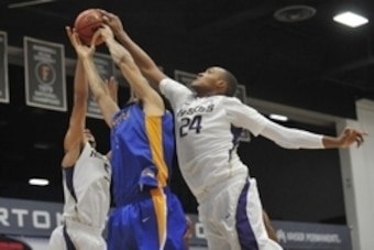 November 27, 2014; Fullerton, CA, USA; Washington Huskies center Robert Upshaw (24) goes for a rebound against the San Jose State Spartans during the second half at Titan Gym. Mandatory Credit: Gary A. Vasquez-USA TODAY Sports
