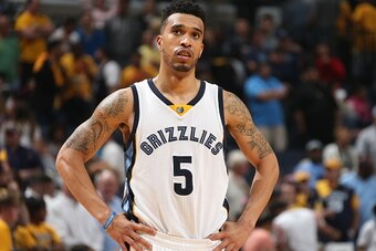 MEMPHIS, TN - MAY 15: Courtney Lee #5 of the Memphis Grizzlies stands on the court during a game against the Golden State Warriors in Game Six of the Western Conference Semifinals of the NBA Playoffs at FedExForum on May 15, 2015 in Memphis, Tennessee. NO