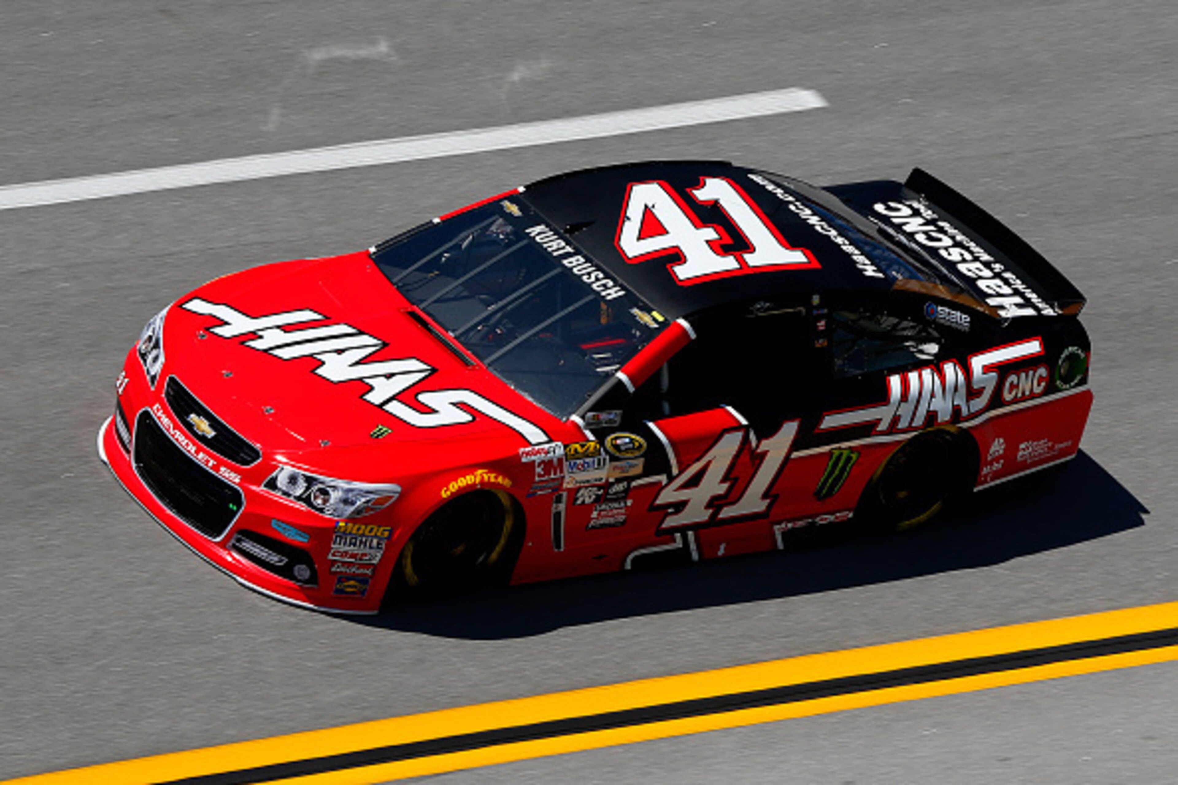 TALLADEGA, AL - MAY 01: Kurt Busch, driver of the #41 Haas Automation Chevrolet, practices for the NASCAR Sprint Cup Series GEICO 500 at Talladega Superspeedway on May 1, 2015 in Talladega, Alabama.  (Photo by Matt Sullivan/Getty Images)