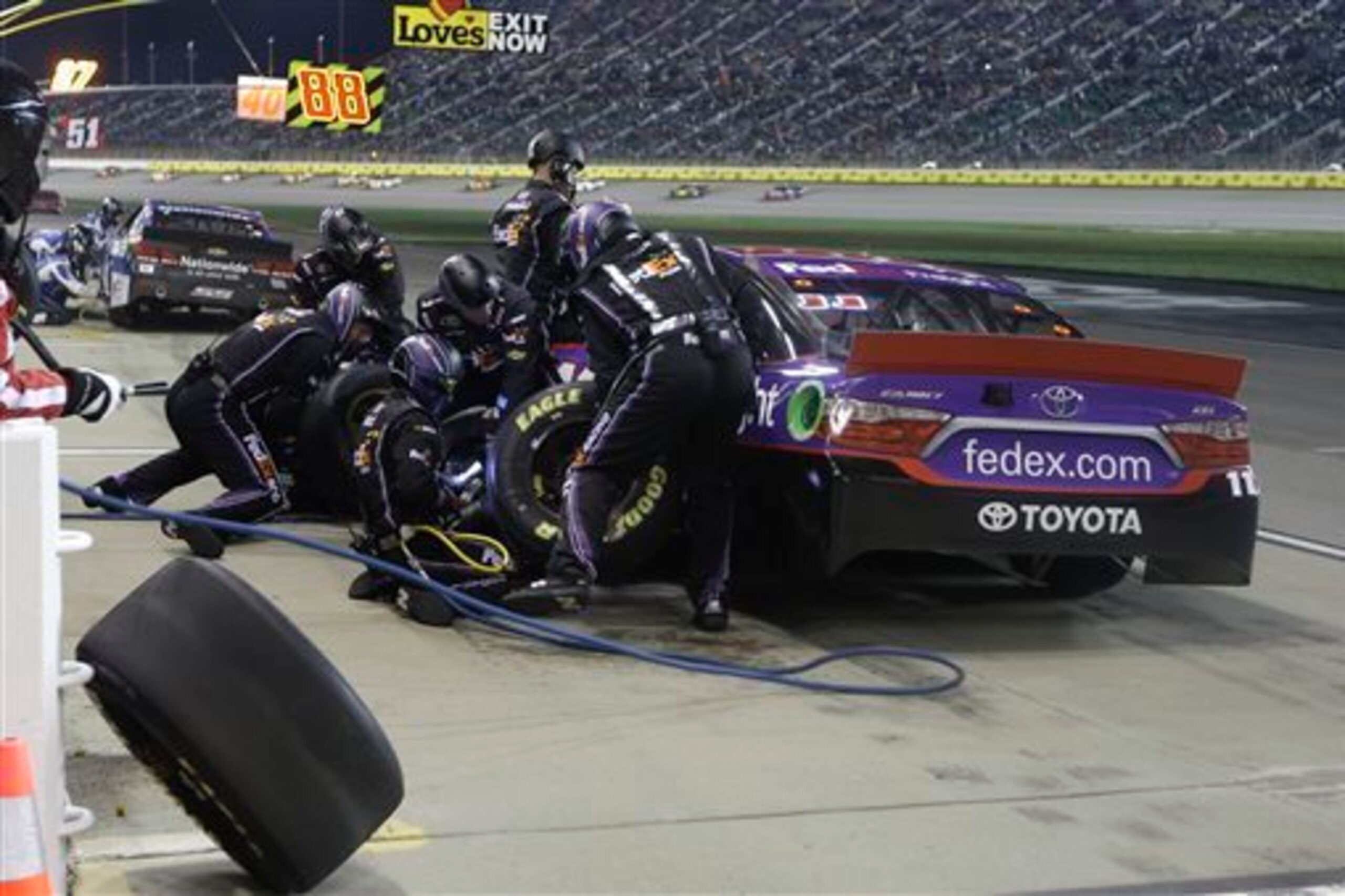 Hamlin's pit crew made all the difference in the All-Star Race.