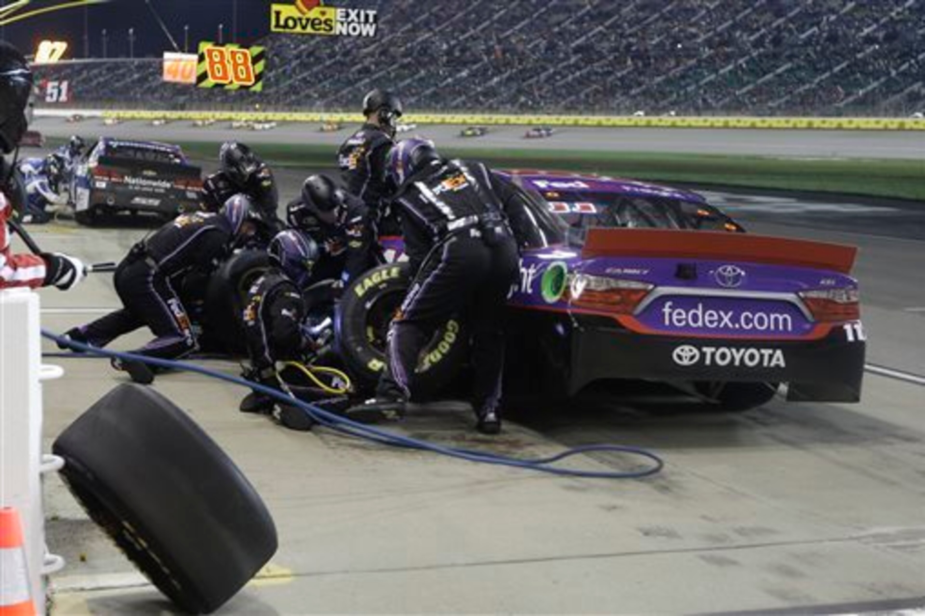 Hamlin's pit crew made all the difference in the All-Star Race.