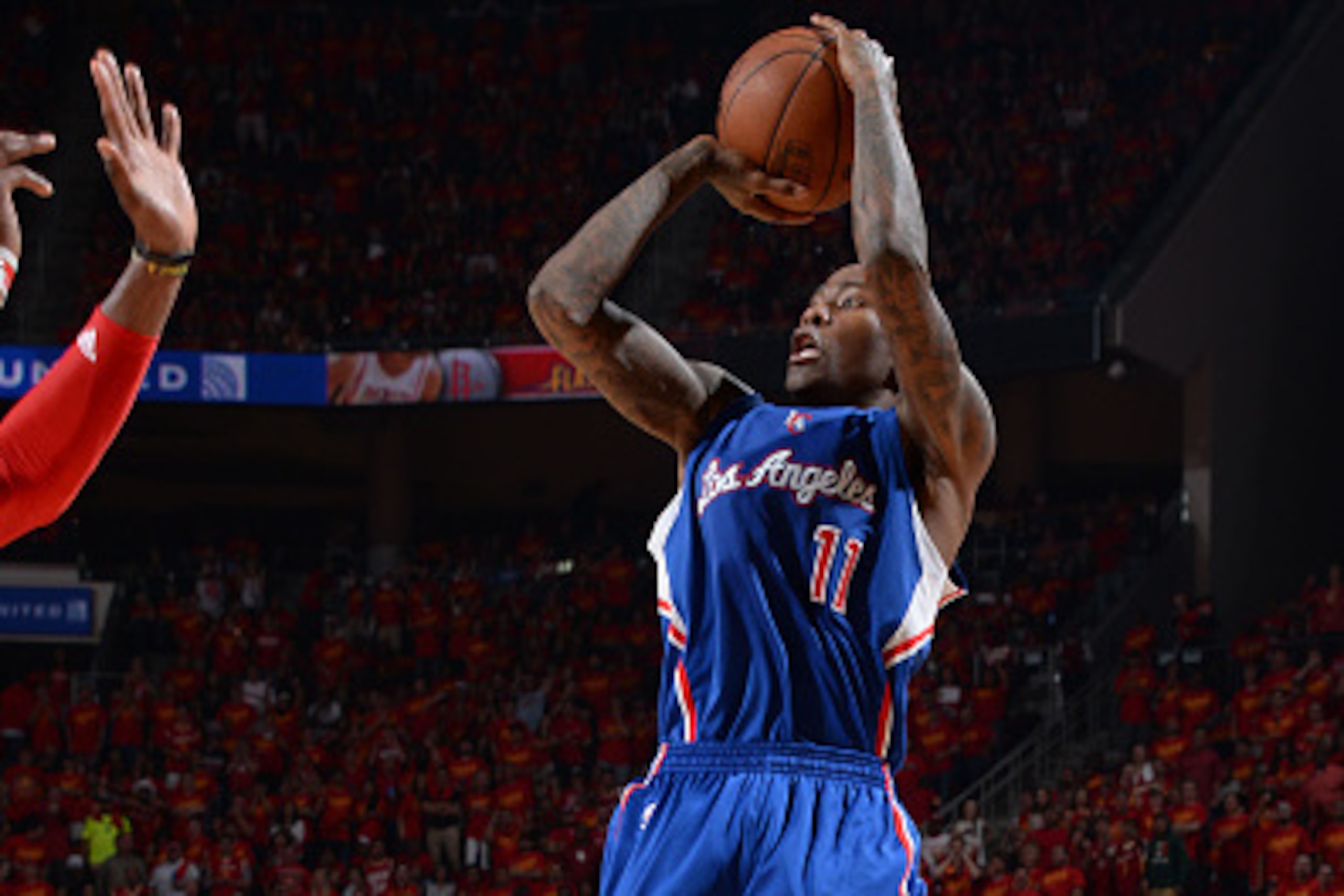 HOUSTON, TX - MAY 17:  Jamal Crawford #11 of the Los Angeles Clippers shoots against the Houston Rockets in Game Seven of the Western Conference Semifinals during the 2015 NBA Playoffs on May 17, 2015 at the Toyota Center in Houston, Texas. NOTE TO USER: 