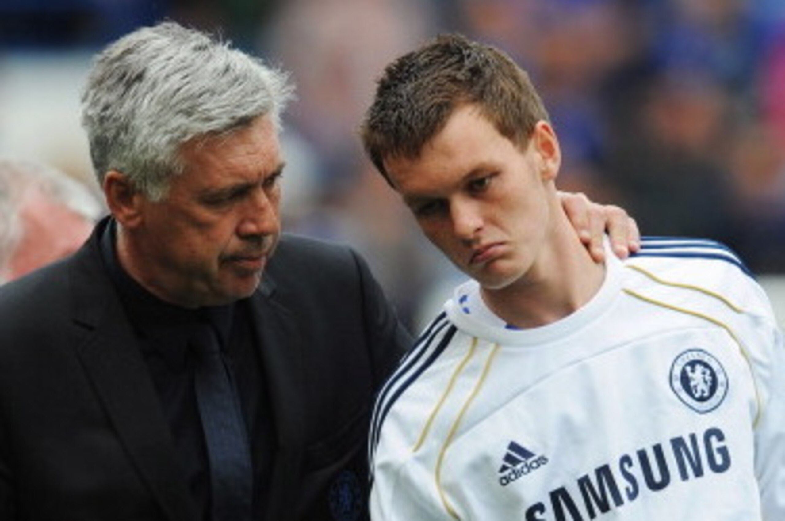 LONDON, ENGLAND - MAY 15: Carlo Ancelotti the Chelsea manager talks with Josh McEachran following the Barclays Premier League match between Chelsea and Newcastle United at Stamford Bridge on May 15, 2011 in London, England. (Photo by Michael Regan/Getty LONDON, ENGLAND - MAY 15: Carlo Ancelotti the Chelsea manager talks with Josh McEachran following the Barclays Premier League match between Chelsea and Newcastle United at Stamford Bridge on May 15, 2011 in London, England. (Photo by Michael Regan/Getty