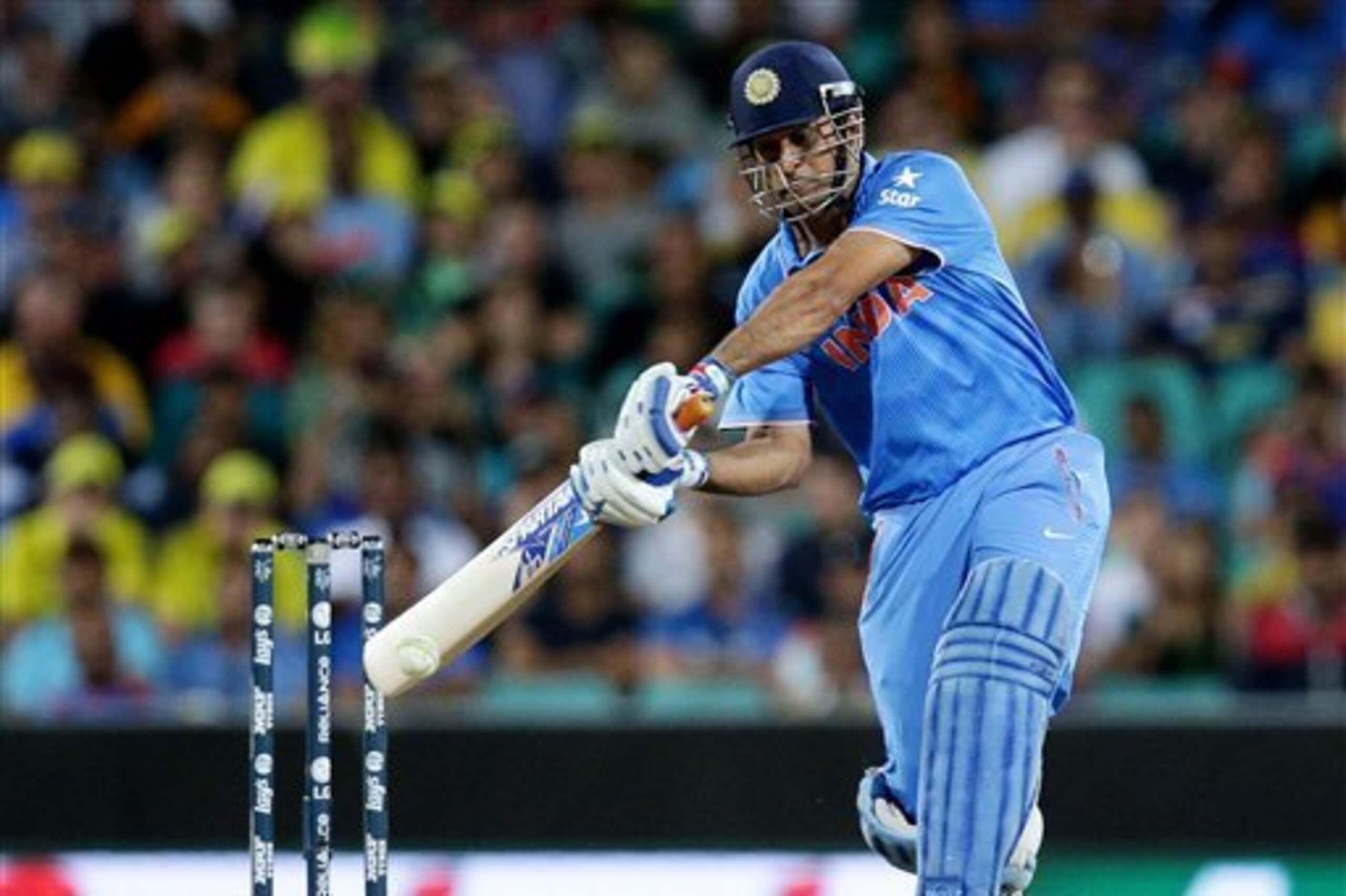 MS Dhoni, pictured playing for India, will captain Chennai in the IPL play-offs