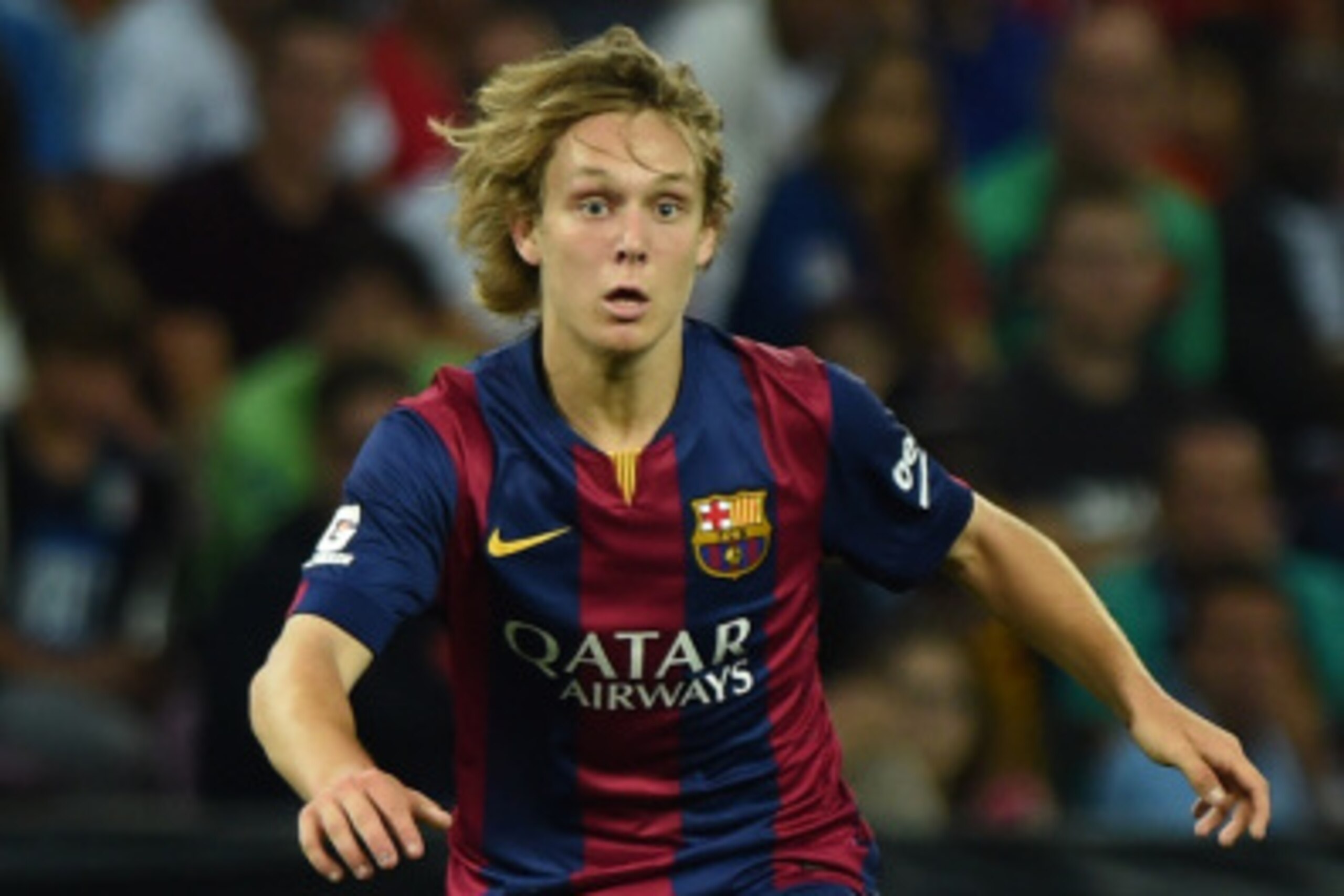 GENEVA, SWITZERLAND - AUGUST 06:  Alen Halilovic of FC Barcelona in action during the pre-season friendly match between FC Barcelona and SSC Napoli on August 6, 2014 in Geneva, Switzerland.  (Photo by Valerio Pennicino/Getty Images)
