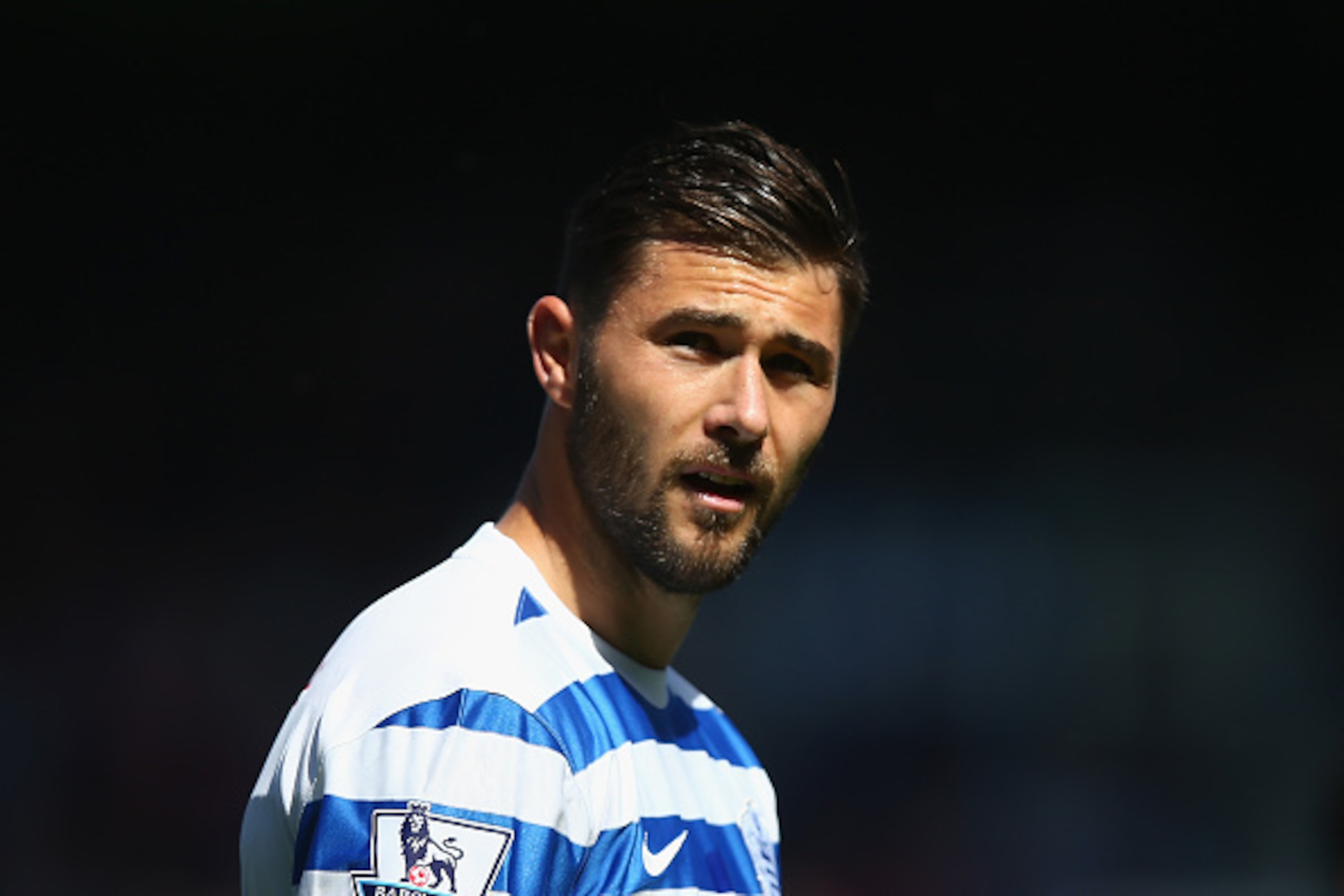 LONDON, ENGLAND - MAY 16:  Charlie Austin of QPR looks on during the Barclays Premier League match between Queens Park Rangers and Newcastle United at Loftus Road on May 16, 2015 in London, England.  (Photo by Clive Rose/Getty Images)