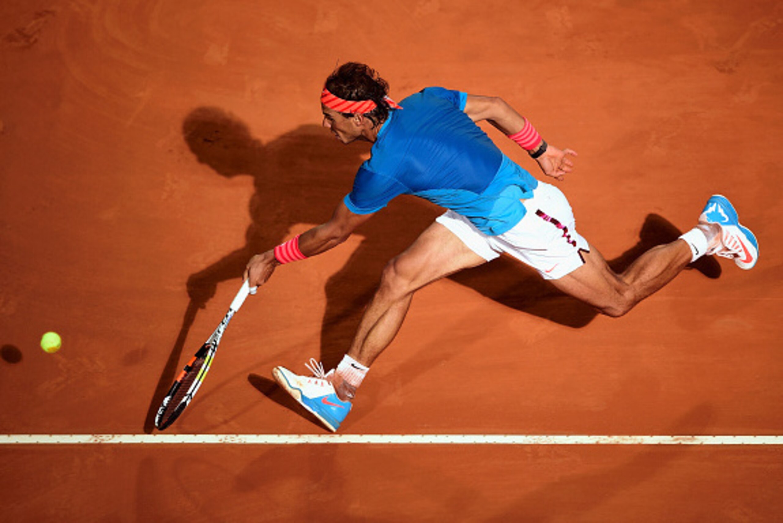 ROME, ITALY - MAY 15:  Rafael Nadal of Spain in action during his Quarter Final match with Stan Wawrinka of Switzerland on Day Six of The Internazionali BNL d'Italia 2015 at the Foro Italico on May 15, 2015 in Rome, Italy.  (Photo by Mike Hewitt/Getty Ima