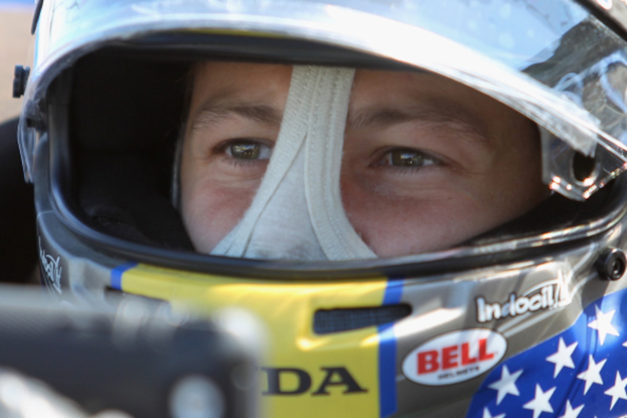 SONOMA, CA - AUGUST 23: Marco Andretti, driver of the #25 Snapple Honda, sits in his car during the Verizon IndyCar Series GoPro Grand Prix of Sonoma practice at Sonoma Raceway on August 23, 2014 in Sonoma, California. (Photo by Todd Warshaw/Getty Images)