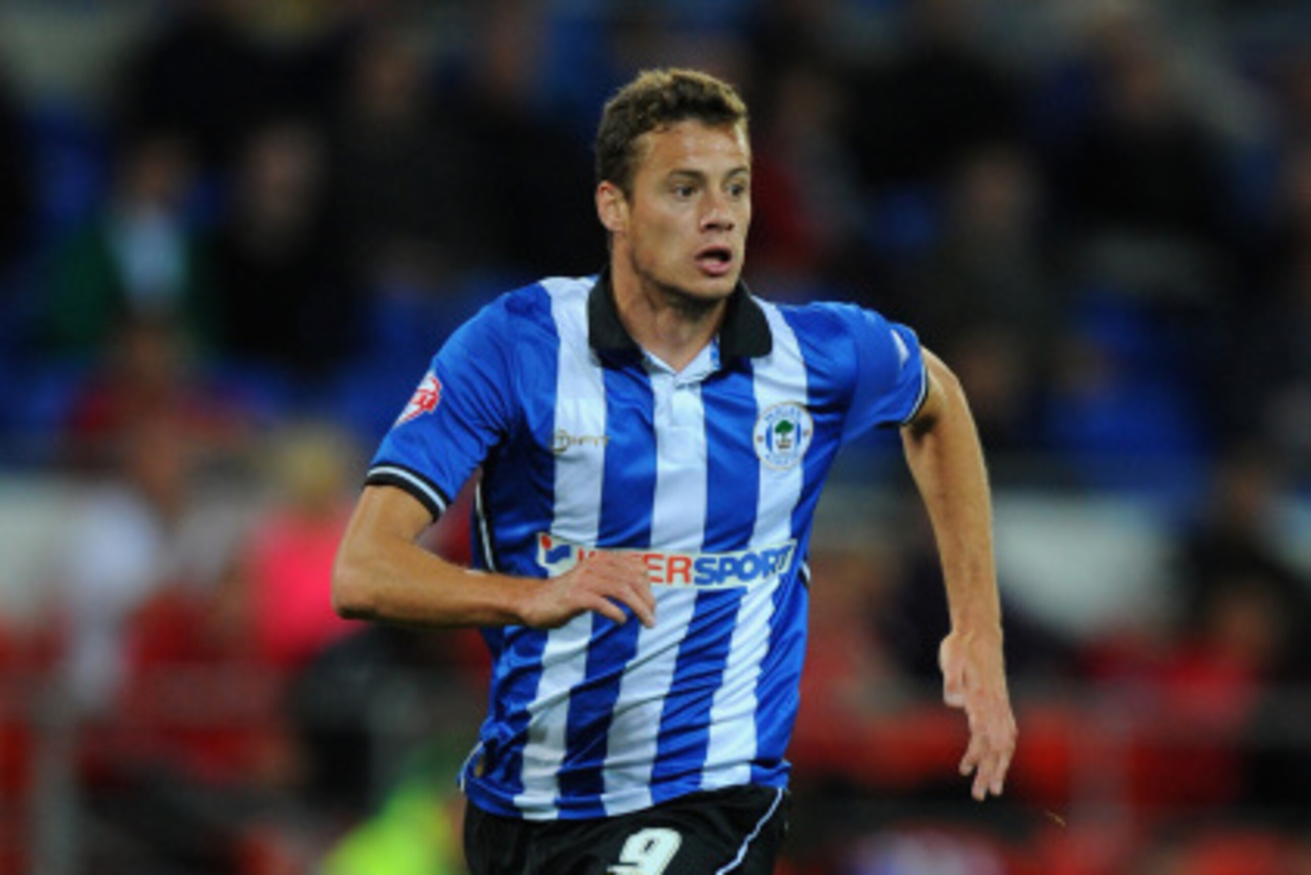 CARDIFF, WALES - AUGUST 19: Wigan player Oriol Riera in action during the Sky Bet Championship match between Cardiff City and Wigan Athletic at Cardiff City Stadium on August 19, 2014 in Cardiff, Wales. (Photo by Stu Forster/Getty Images) CARDIFF, WALES - AUGUST 19: Wigan player Oriol Riera in action during the Sky Bet Championship match between Cardiff City and Wigan Athletic at Cardiff City Stadium on August 19, 2014 in Cardiff, Wales. (Photo by Stu Forster/Getty Images)