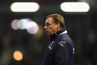 BURNLEY, UNITED KINGDOM - JANUARY 21:  Tottenham Hotspur Manager Harry Redknapp watches the action during the Carling Cup Semi Final 2nd Leg match between Burnley and Tottenham Hotspur at Turf Moor on January 21, 2009 in Burnley, England. (Photo by Lauren