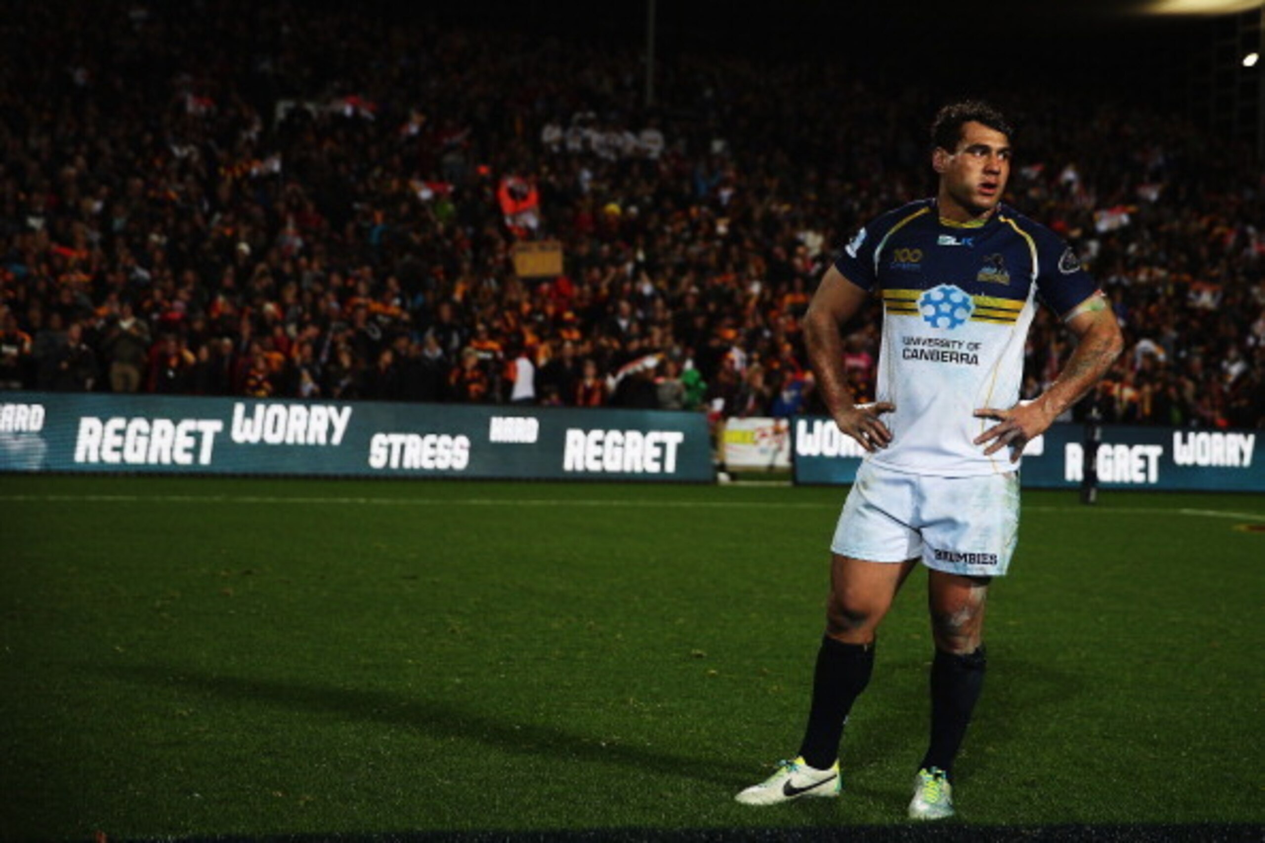 HAMILTON, NEW ZEALAND - AUGUST 03: George Smith of the Brumbies looks on after losing Super Rugby Final match between the Chiefs and the Brumbies at Waikato Stadium on August 3, 2013 in Hamilton, New Zealand. (Photo by Hannah Peters/Getty Images) HAMILTON, NEW ZEALAND - AUGUST 03: George Smith of the Brumbies looks on after losing Super Rugby Final match between the Chiefs and the Brumbies at Waikato Stadium on August 3, 2013 in Hamilton, New Zealand. (Photo by Hannah Peters/Getty Images)