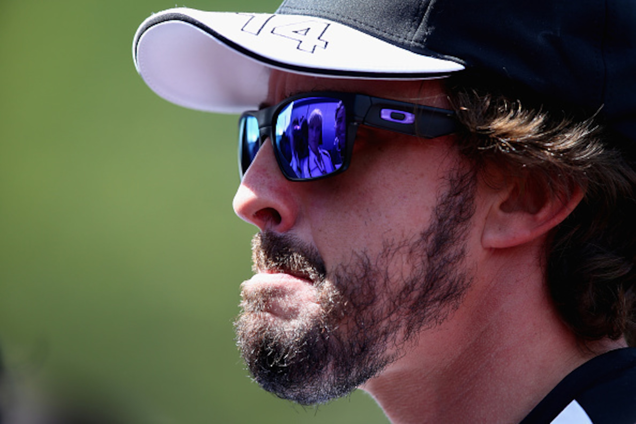 MONTMELO, SPAIN - MAY 07:  Fernando Alonso of Spain and McLaren Honda speaks with members of the media in the paddock during previews to the Spanish Formula One Grand Prix at Circuit de Catalunya on May 7, 2015 in Montmelo, Spain.  (Photo by Clive Mason/G