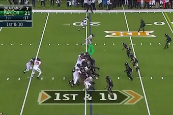 Baylor's Shawn Oakman takes on double-team.