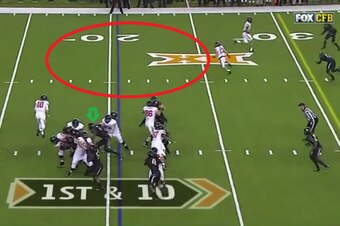 Shawn Oakman's alignment after facing a double-team.