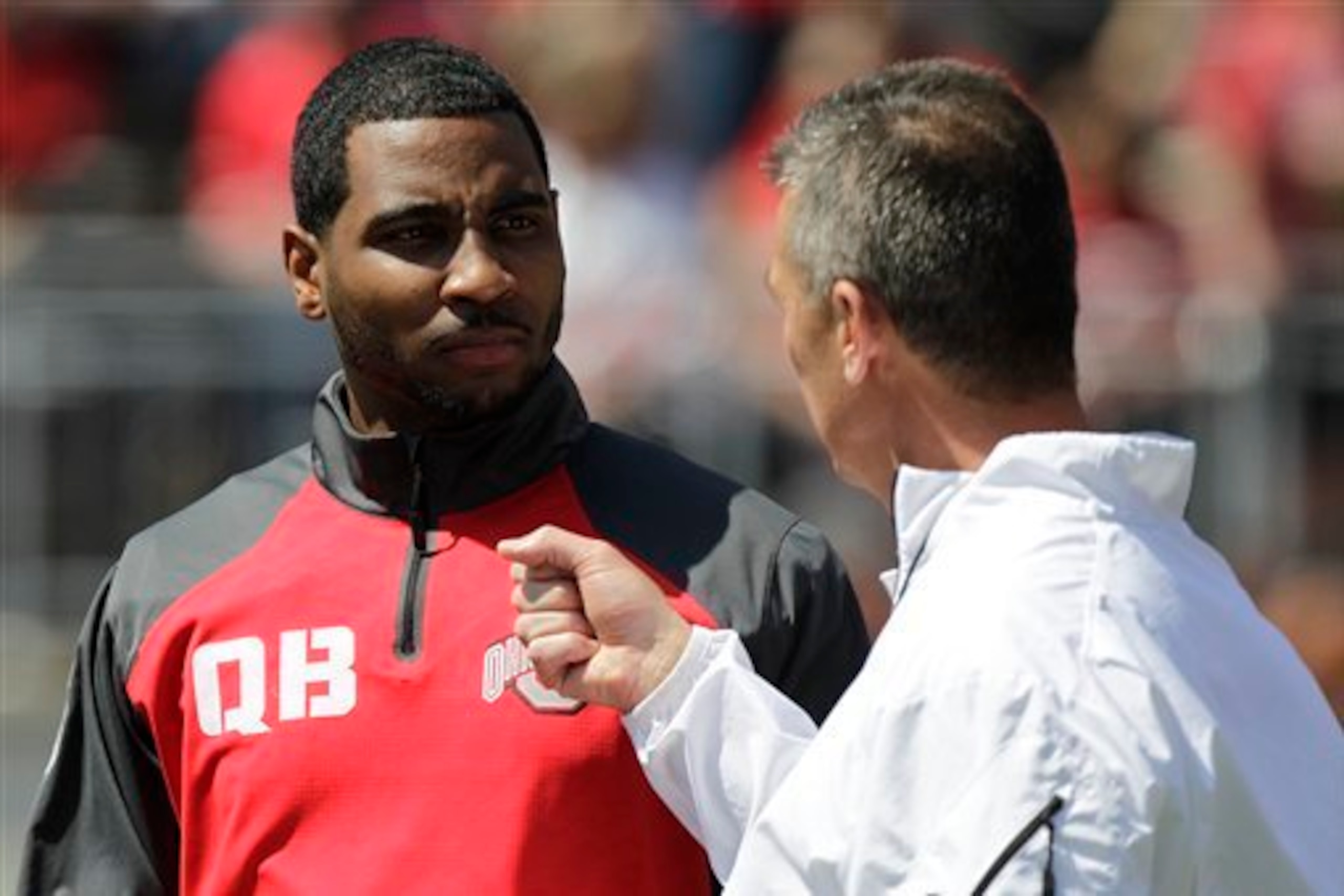 Braxton Miller with Urban Meyer in 2014.