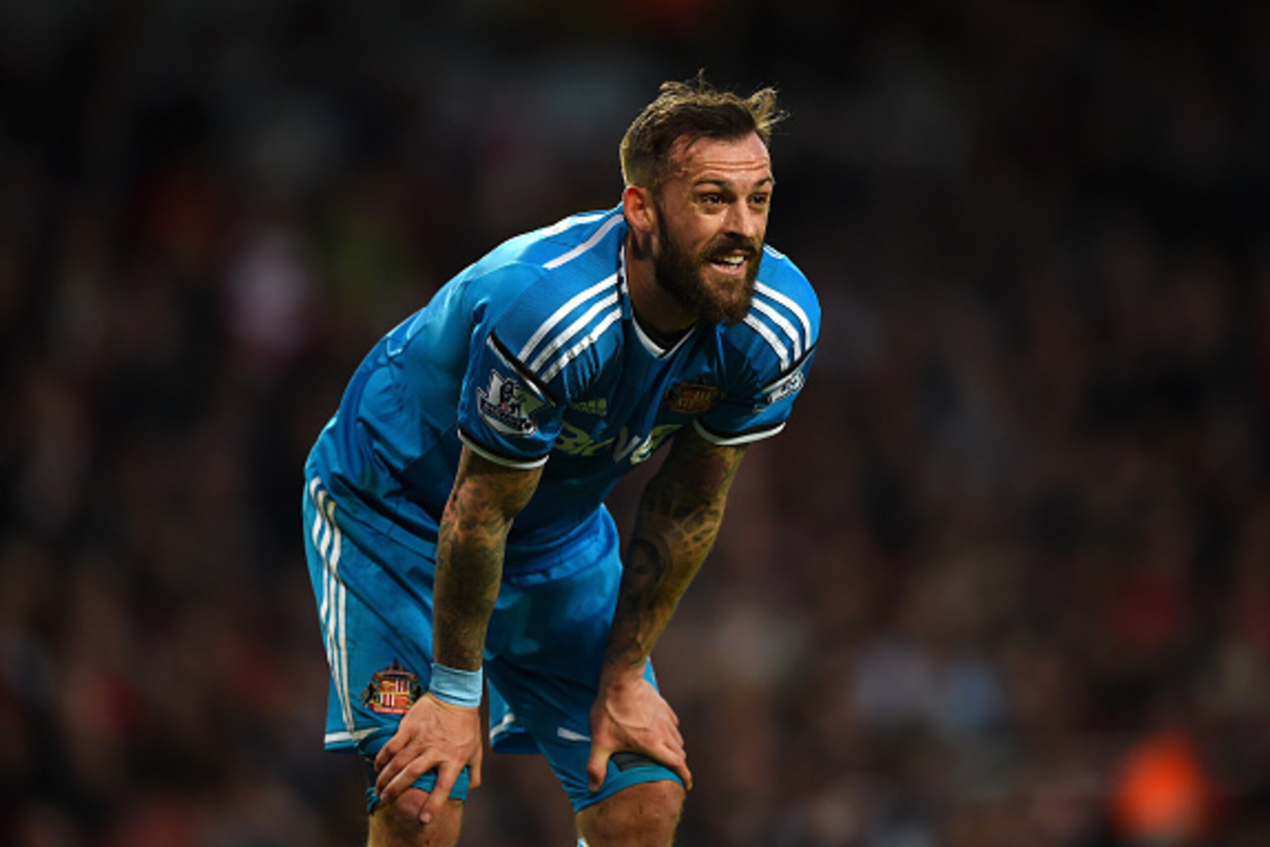 LONDON, ENGLAND - MAY 20:  Steven Fletcher of Sunderland reacts after having his shot on goal saved during the Barclays Premier League match between Arsenal and Sunderland at Emirates Stadium on May 20, 2015 in London, England.  (Photo by Shaun Botterill/