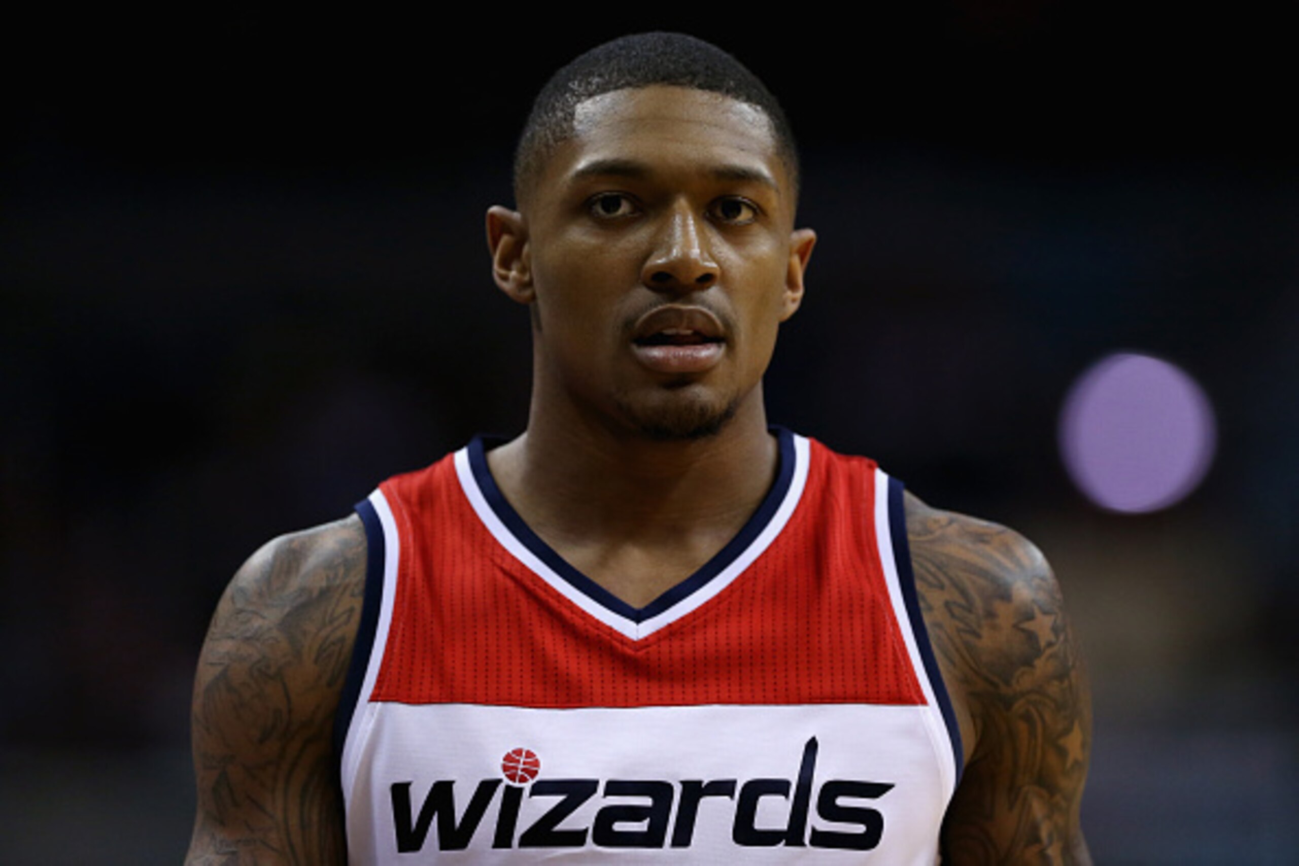 WASHINGTON, DC - MAY 15: Bradley Beal #3 of the Washington Wizards looks on during the second quarter against the Atlanta Hawks at Verizon Center on May 15, 2015 in Washington, DC. (Photo by Maddie Meyer/Getty Images) WASHINGTON, DC - MAY 15: Bradley Beal #3 of the Washington Wizards looks on during the second quarter against the Atlanta Hawks at Verizon Center on May 15, 2015 in Washington, DC. (Photo by Maddie Meyer/Getty Images)