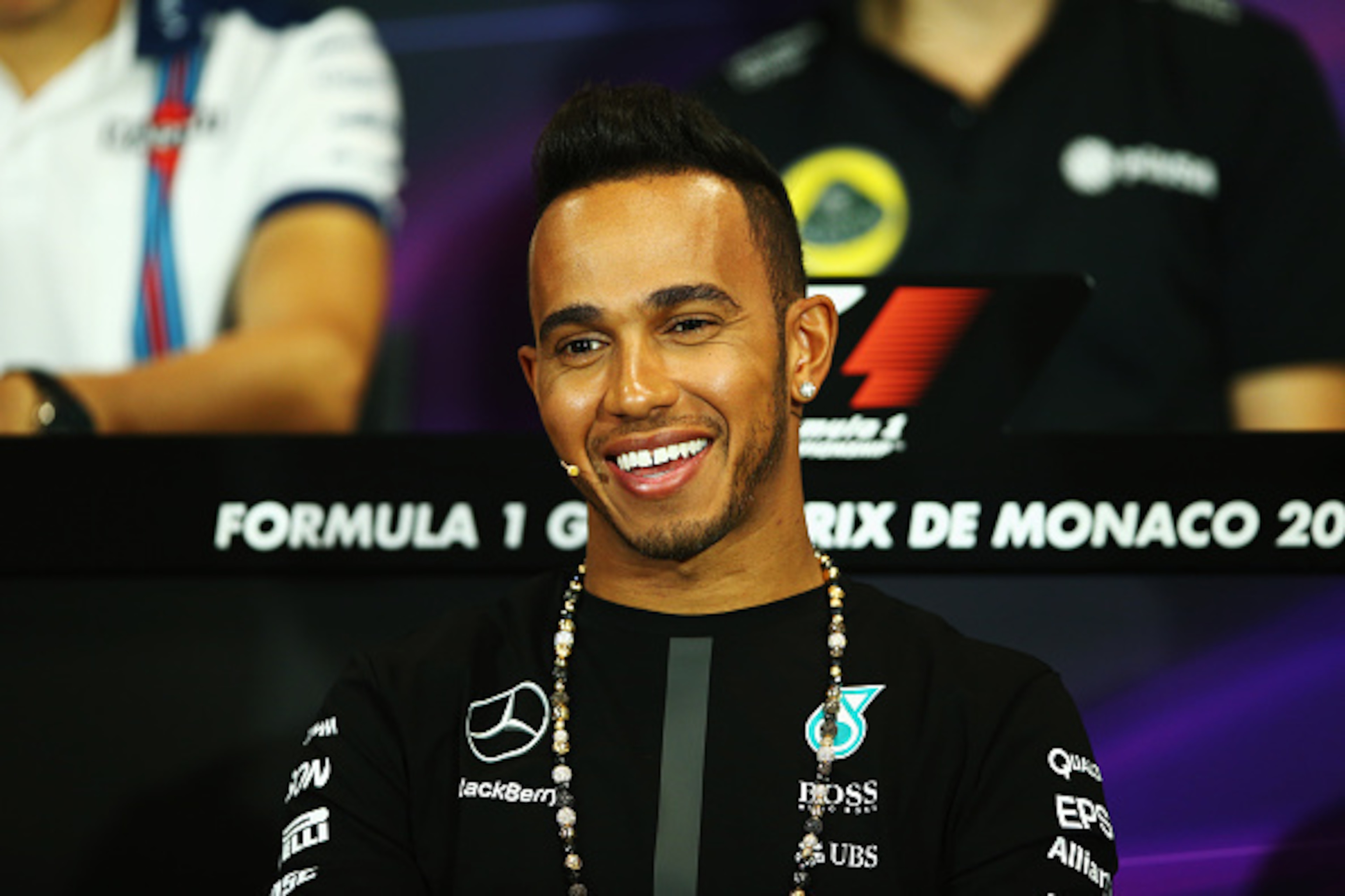 MONTE-CARLO, MONACO - MAY 20:  Lewis Hamilton of Great Britain and Mercedes GP attends the drivers press conference during previews to the Monaco Formula One Grand Prix at Circuit de Monaco on May 20, 2015 in Monte-Carlo, Monaco.  (Photo by Paul Gilham/Ge