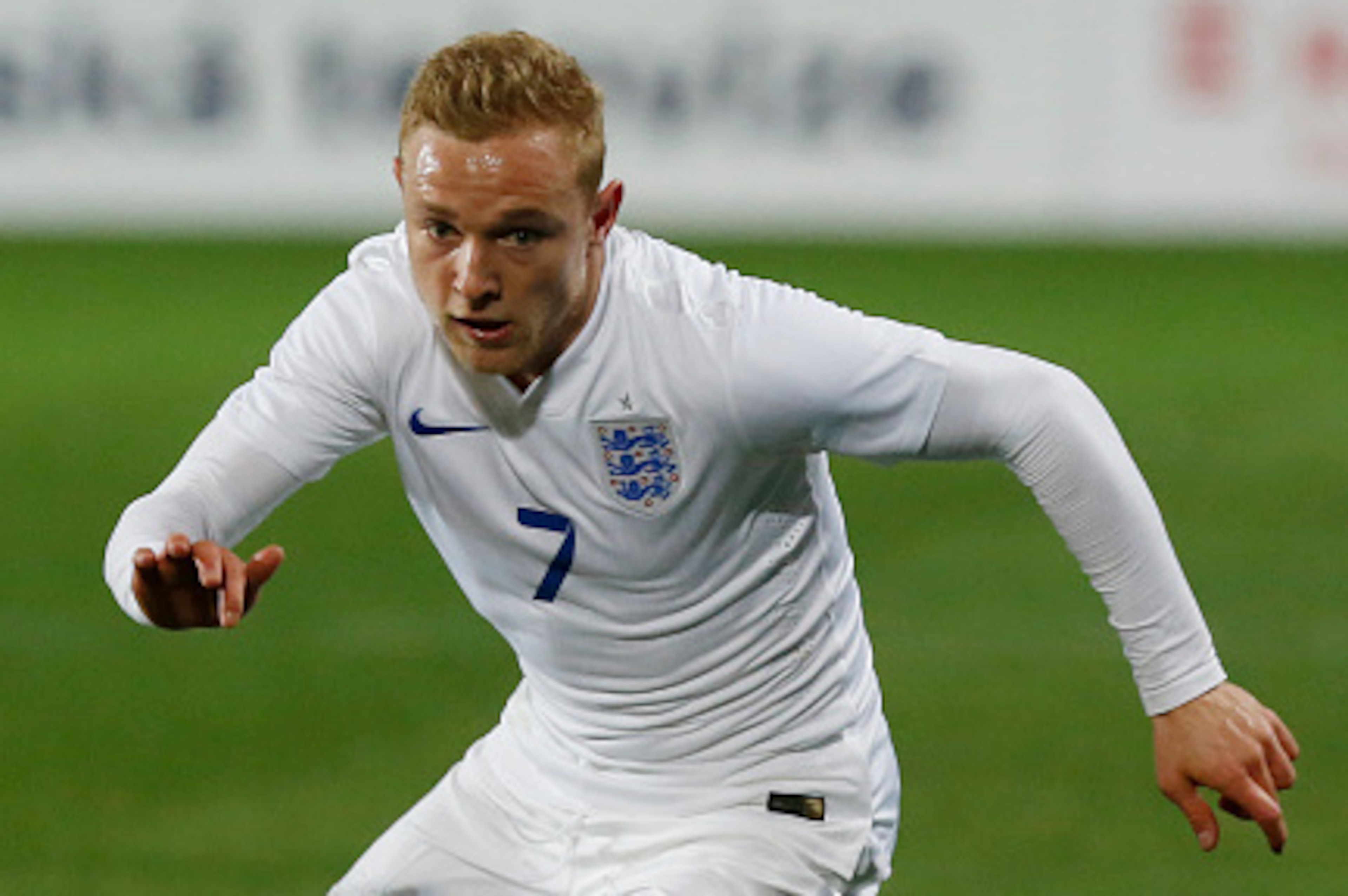 PRAGUE, CZECH REPUBLIC - MARCH 27: Alex Pritchard of England in action during the international friendly match between U21 Czech Republic and U21 England at Letna Stadium on March 27, 2015 in Prague, Czech Republic. (Photo by Matej Divizna/Getty Images)