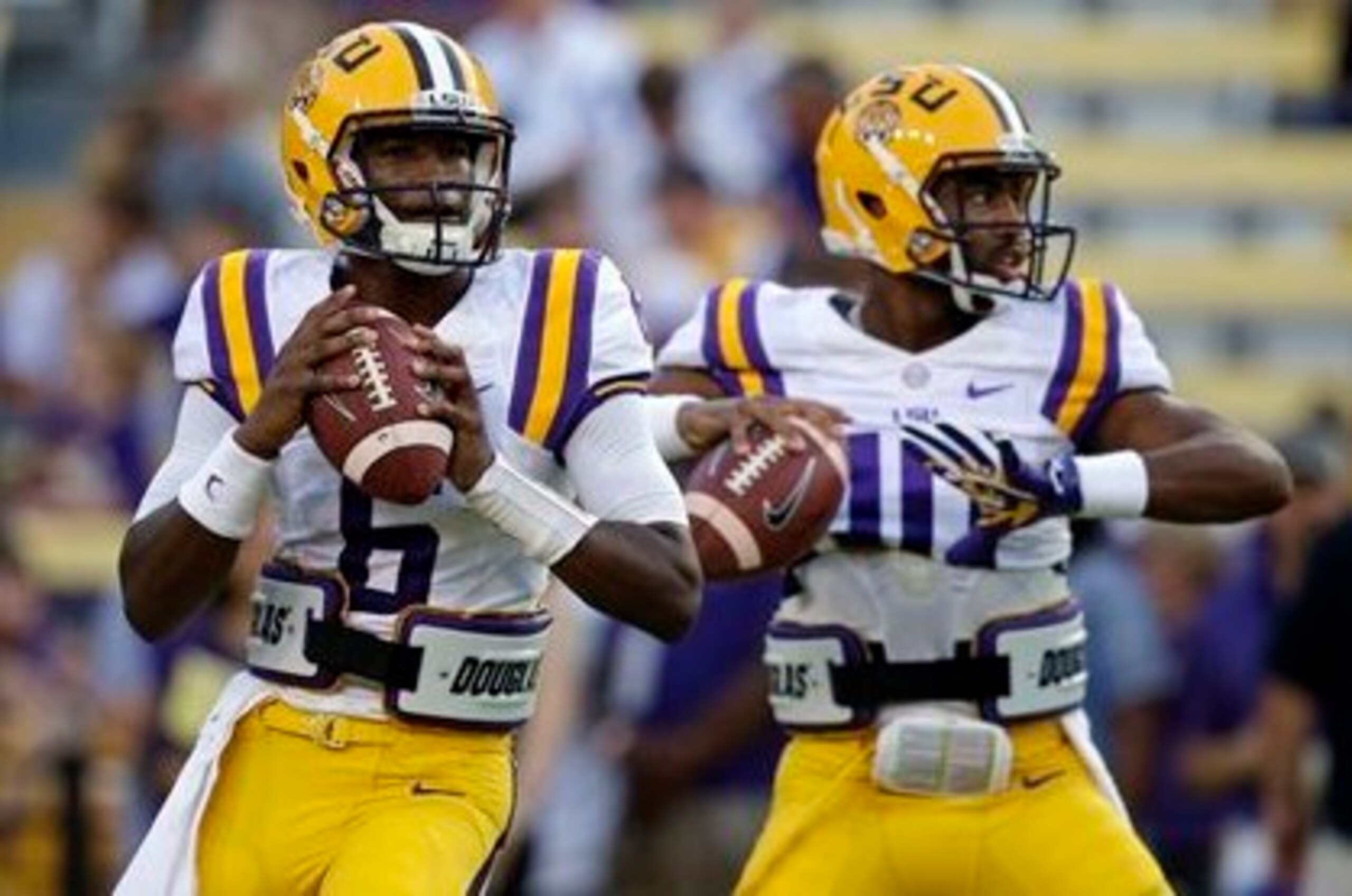 LSU QBs Brandon Harris (left) and Anthony Jennings (right) LSU QBs Brandon Harris (left) and Anthony Jennings (right)