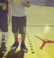 Smith and Carl Lentz last summer at Carmelo Anthony's Terminal 23 gym in New York City.