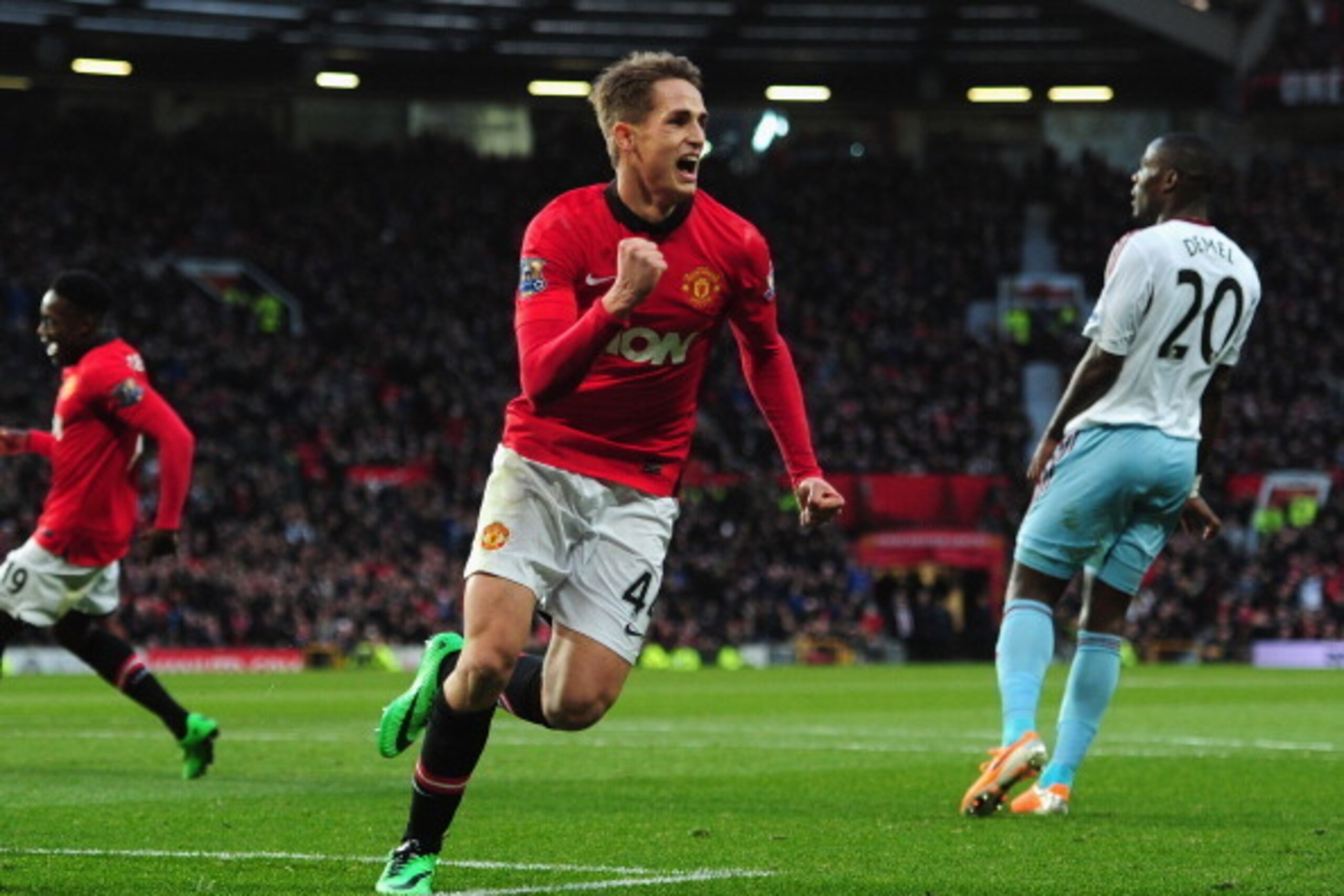 MANCHESTER, ENGLAND - DECEMBER 21: Adnan Januzaj of Manchester United celebrates scoring his team's second goal during the Barclays Premier League match between Manchester United and West Ham United at Old Trafford on December 21, 2013 in Manchester, Eng MANCHESTER, ENGLAND - DECEMBER 21: Adnan Januzaj of Manchester United celebrates scoring his team's second goal during the Barclays Premier League match between Manchester United and West Ham United at Old Trafford on December 21, 2013 in Manchester, Eng