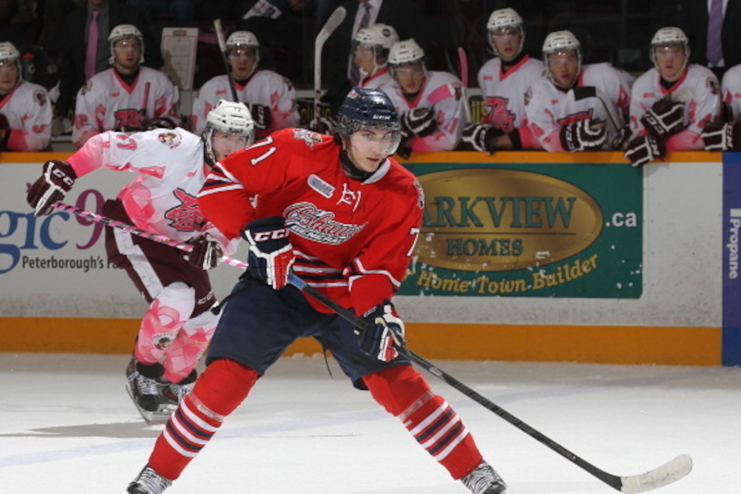 PETERBOROUGH, ON - FEBRUARY 6: Michael Dal Colle #71 of the Oshawa Generals skates in for a shot against the Peterborough Petes during an OHL game at the Memorial Centre on February 6, 2014 in Peterborough, Ontario, Canada. (Photo by Claus Andersen/Getty PETERBOROUGH, ON - FEBRUARY 6: Michael Dal Colle #71 of the Oshawa Generals skates in for a shot against the Peterborough Petes during an OHL game at the Memorial Centre on February 6, 2014 in Peterborough, Ontario, Canada. (Photo by Claus Andersen/Getty