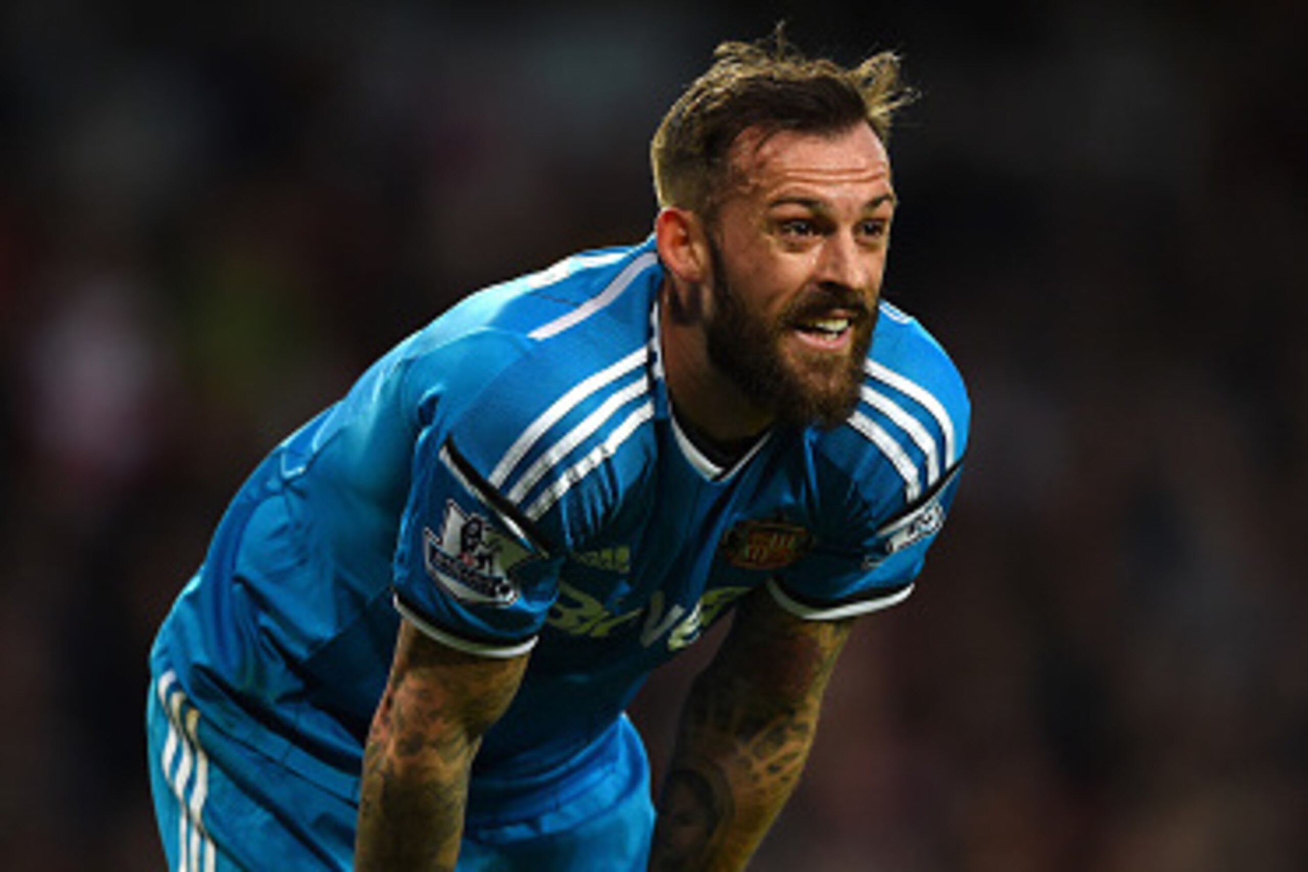 LONDON, ENGLAND - MAY 20:  Steven Fletcher of Sunderland reacts after having his shot on goal saved during the Barclays Premier League match between Arsenal and Sunderland at Emirates Stadium on May 20, 2015 in London, England.  (Photo by Shaun Botterill/