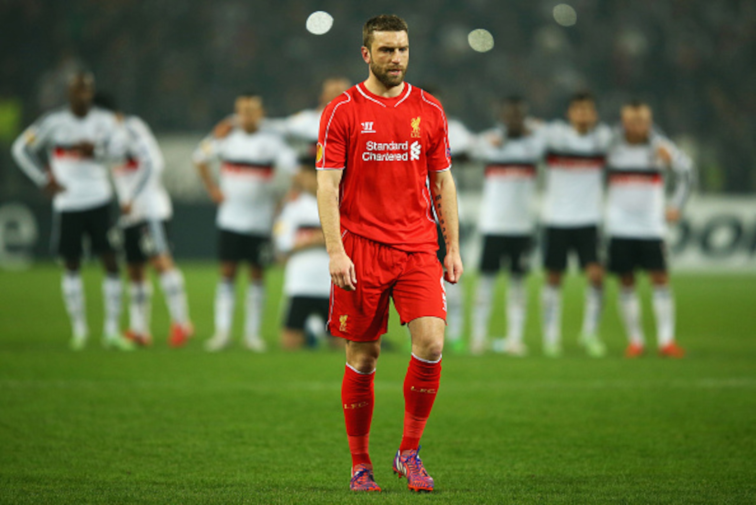 ISTANBUL, TURKEY - FEBRUARY 26:  Rickie Lambert of Liverpool walks to take a penalty in the shoot out during the UEFA Europa League Round of 32 second leg match between Besiktas JK and Liverpool FC on February 26, 2015 in Istanbul, Turkey.  (Photo by Rich