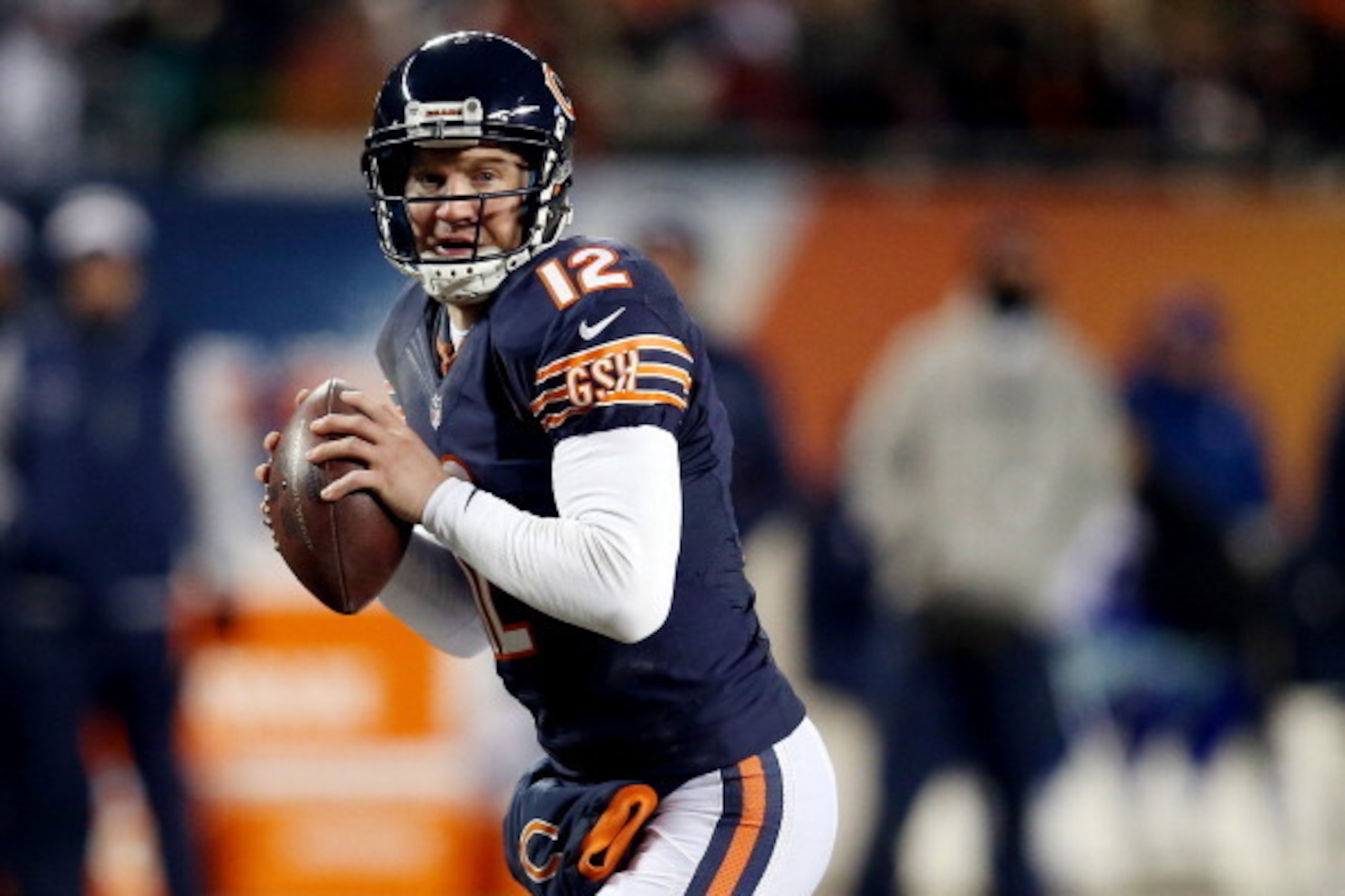 CHICAGO, IL - DECEMBER 09: Quarterback Josh McCown #12 of the Chicago Bears looks to pass against the Dallas Cowboys during a game at Soldier Field on December 9, 2013 in Chicago, Illinois. (Photo by Jonathan Daniel/Getty Images) CHICAGO, IL - DECEMBER 09: Quarterback Josh McCown #12 of the Chicago Bears looks to pass against the Dallas Cowboys during a game at Soldier Field on December 9, 2013 in Chicago, Illinois. (Photo by Jonathan Daniel/Getty Images)