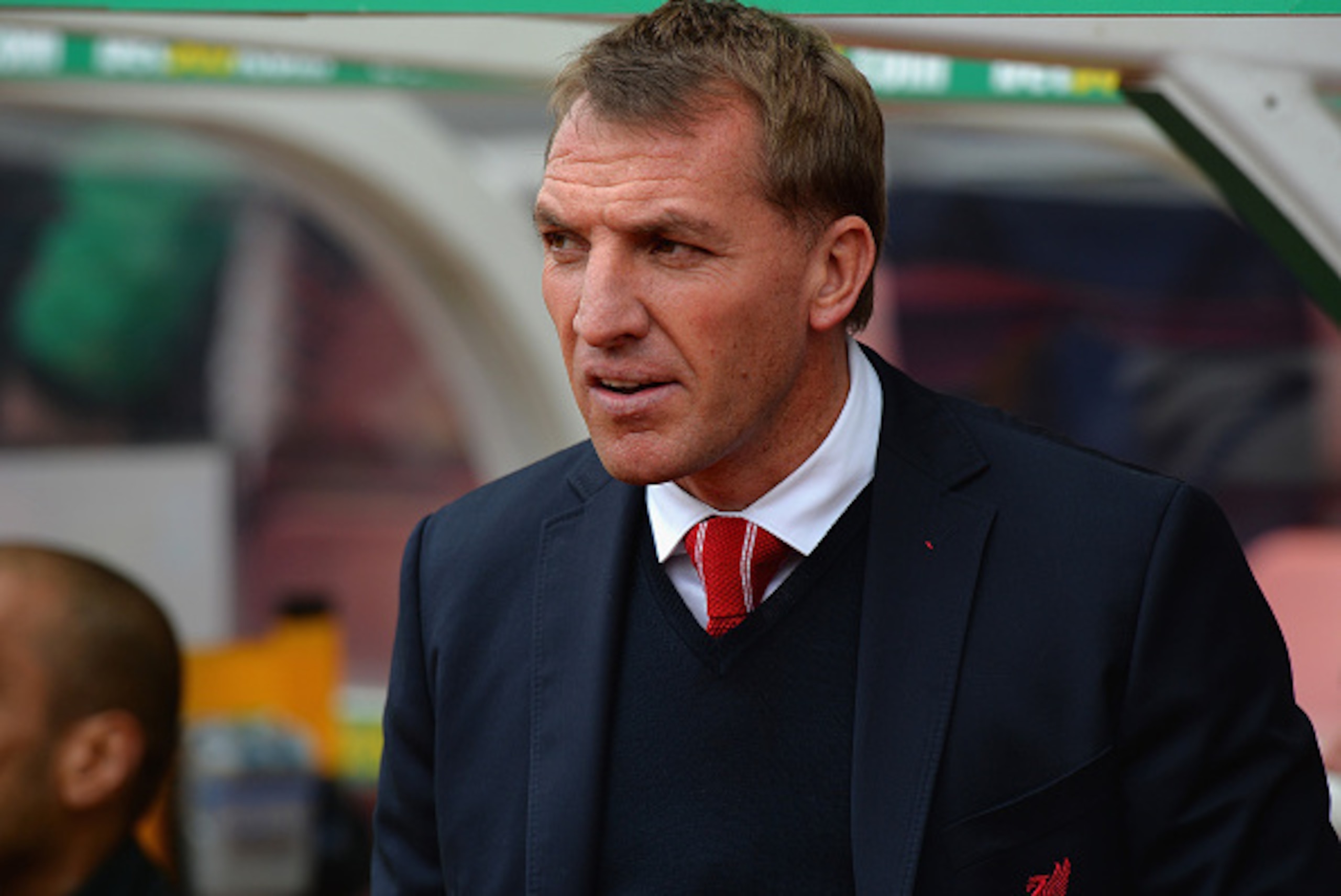 STOKE ON TRENT, ENGLAND - MAY 24:  Brendan Rodgers, Manager of Liverpool on the bench during the Barclays Premier League match between Stoke City and Liverpool at Britannia Stadium on May 24, 2015 in Stoke on Trent, England.  (Photo by Tony Marshall/Getty