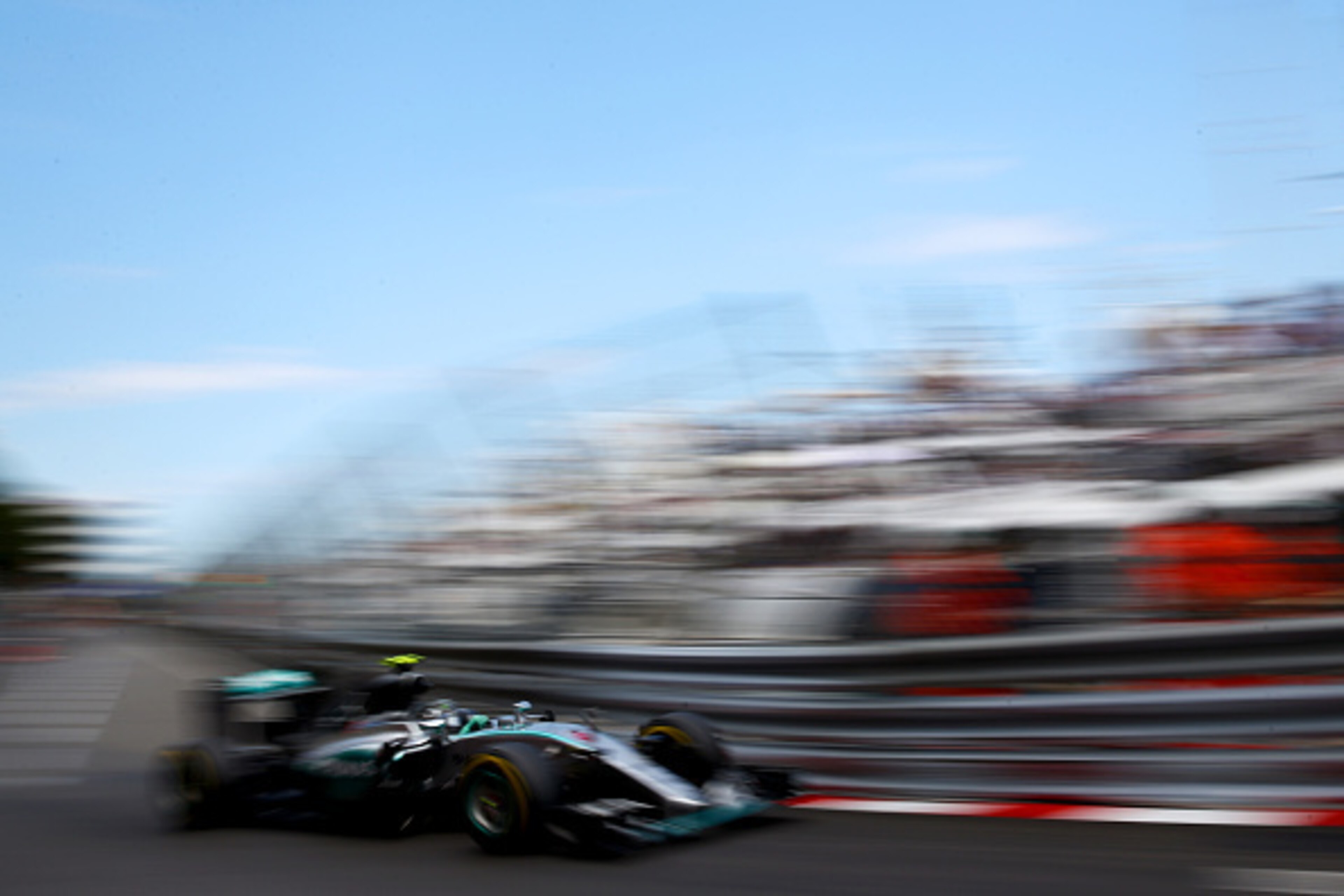 MONTE-CARLO, MONACO - MAY 24:  Nico Rosberg of Germany and Mercedes GP drives during the Monaco Formula One Grand Prix at Circuit de Monaco on May 24, 2015 in Monte-Carlo, Monaco.  (Photo by Dan Istitene/Getty Images)