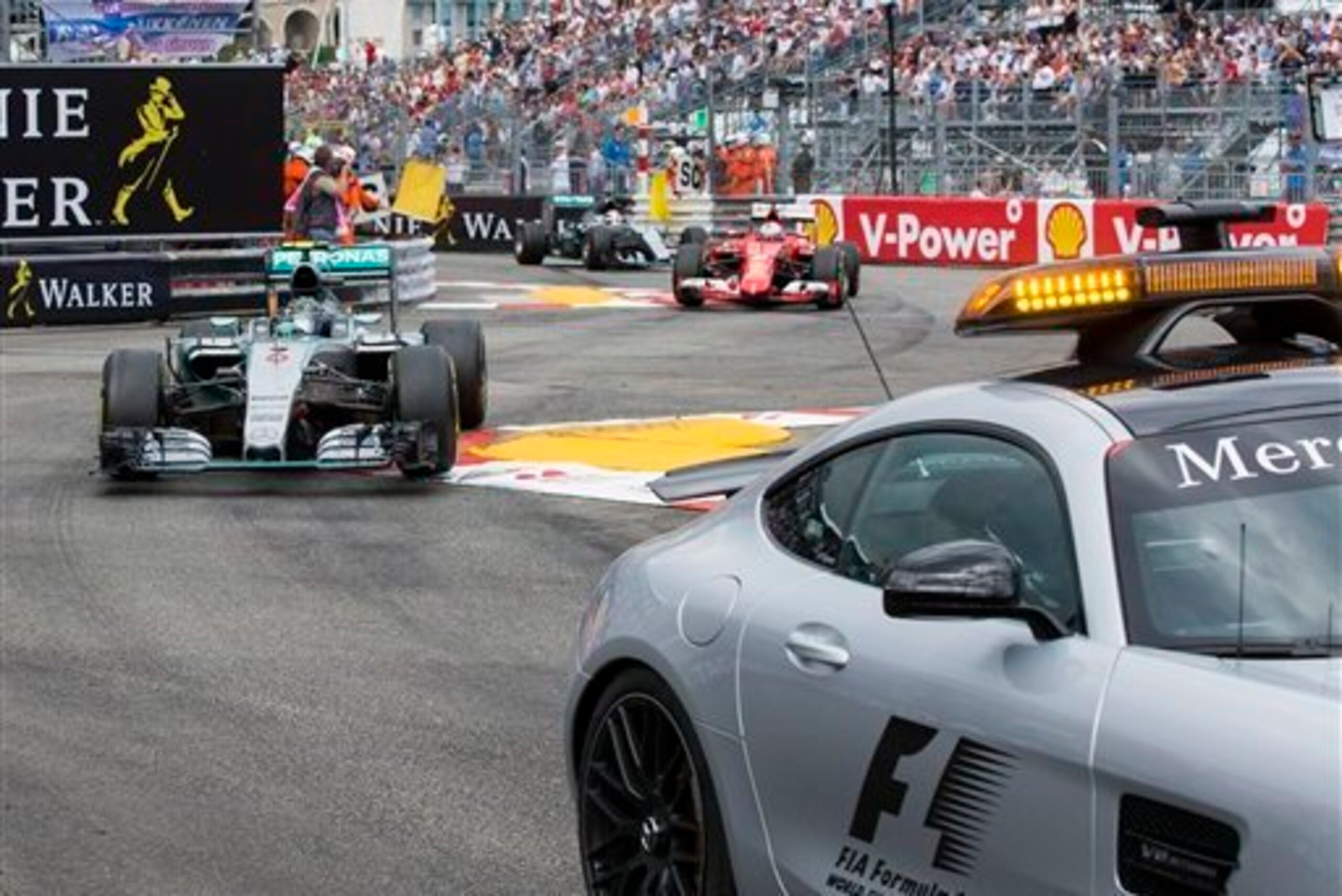 Rosberg lucks into the lead, but should Vettel have led the field behind the safety car?