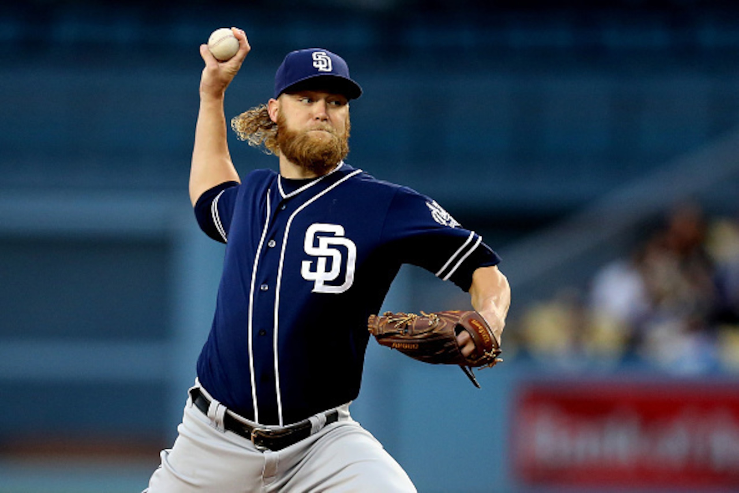 LOS ANGELES, CA - MAY 22: Andrew Cashner #34 of the San Diego Padres throws a pitch against the Los Angeles Dodgers at Dodger Stadium on May 22, 2015 in Los Angeles, California. (Photo by Stephen Dunn/Getty Images) LOS ANGELES, CA - MAY 22: Andrew Cashner #34 of the San Diego Padres throws a pitch against the Los Angeles Dodgers at Dodger Stadium on May 22, 2015 in Los Angeles, California. (Photo by Stephen Dunn/Getty Images)