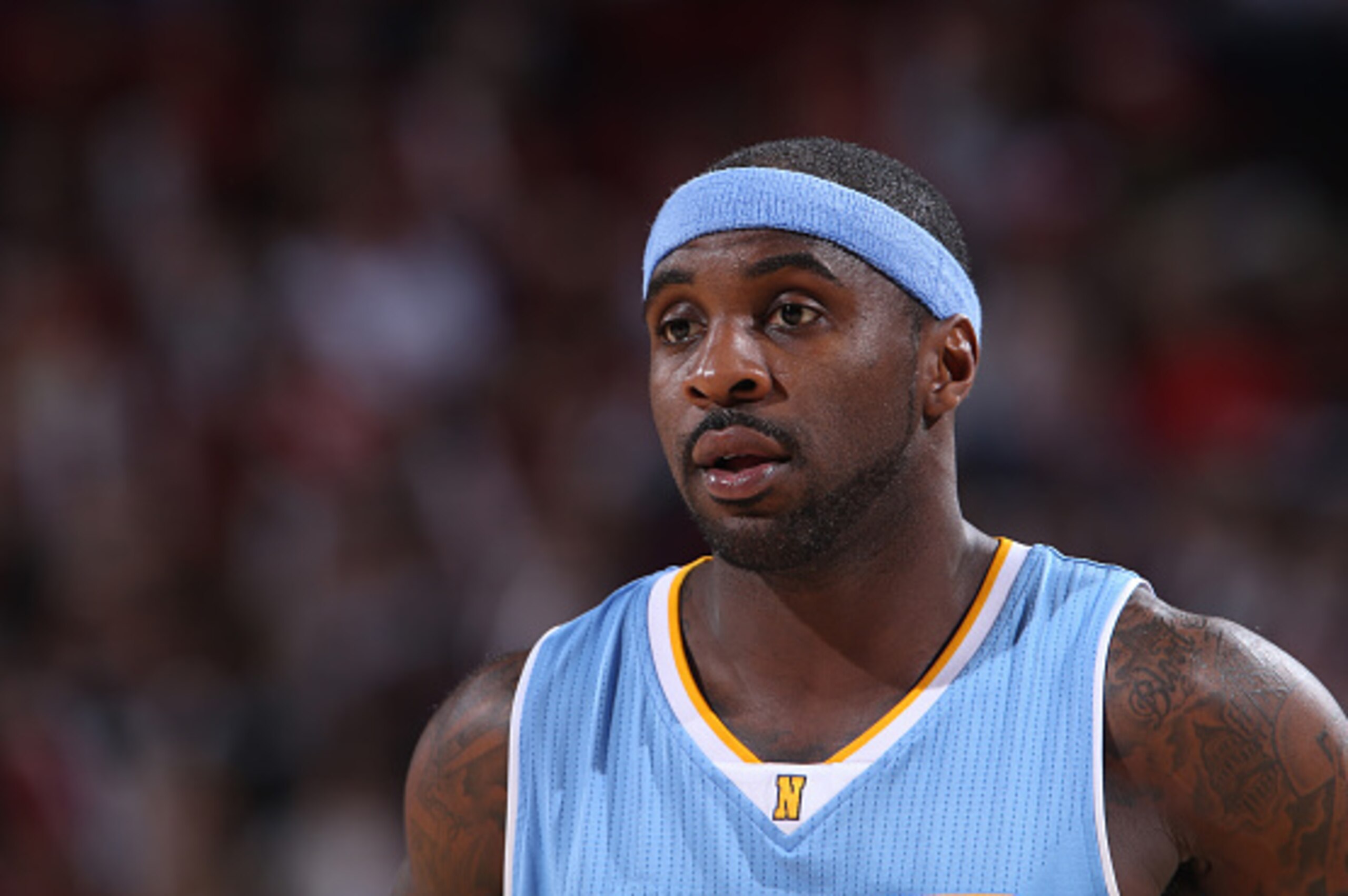 PORTLAND, OR - MARCH 28: Ty Lawson #3 of the Denver Nuggets stands on the court during a game against the Portland Trail Blazers on March 28, 2015 at the Moda Center Arena in Portland, Oregon. NOTE TO USER: User expressly acknowledges and agrees that, by 