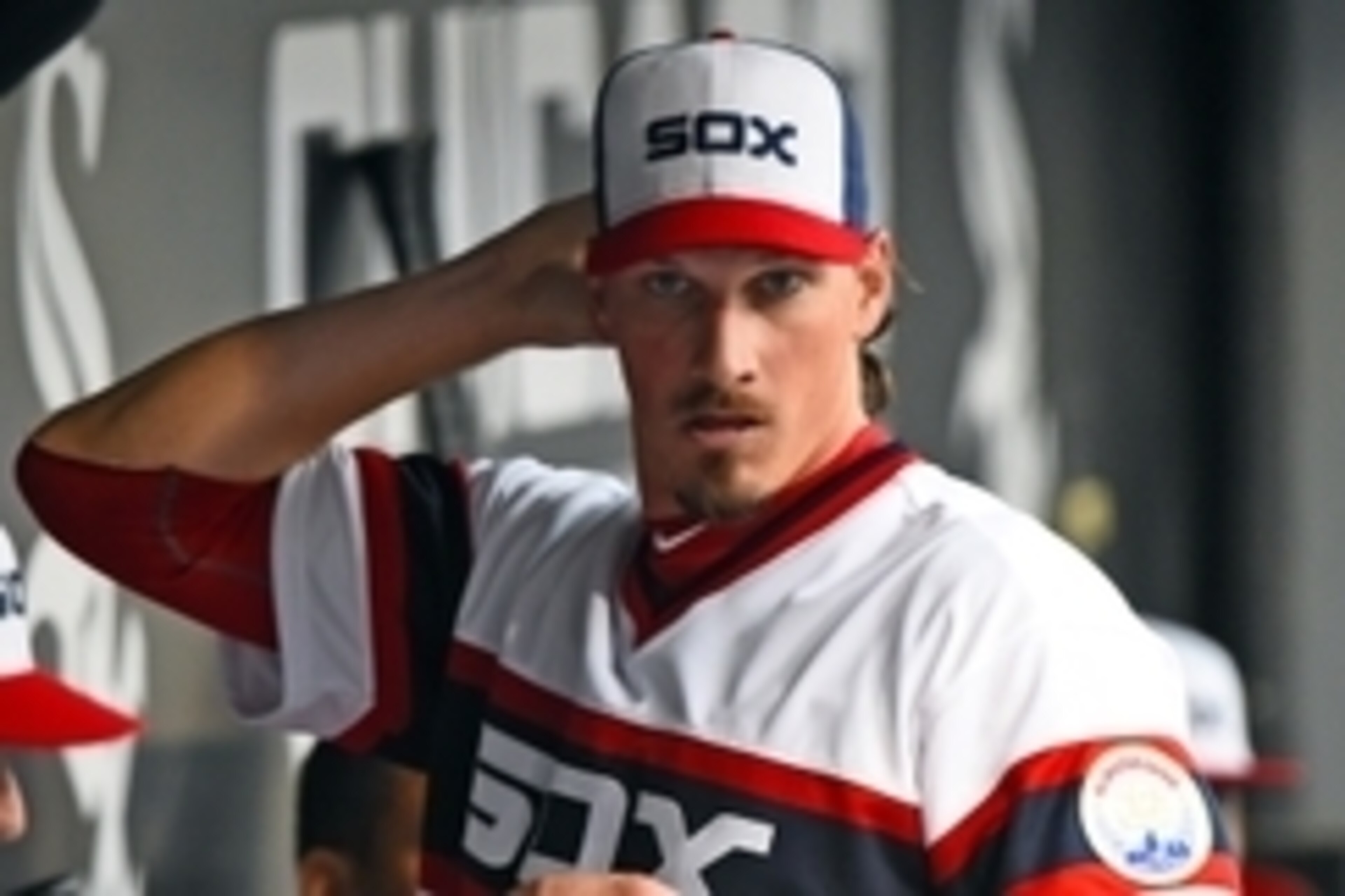May 5, 2015; Chicago, IL, USA; Chicago White Sox starting pitcher Jeff Samardzija (29) during the first inning at U.S Cellular Field. Mandatory Credit: Mike DiNovo-USA TODAY Sports
