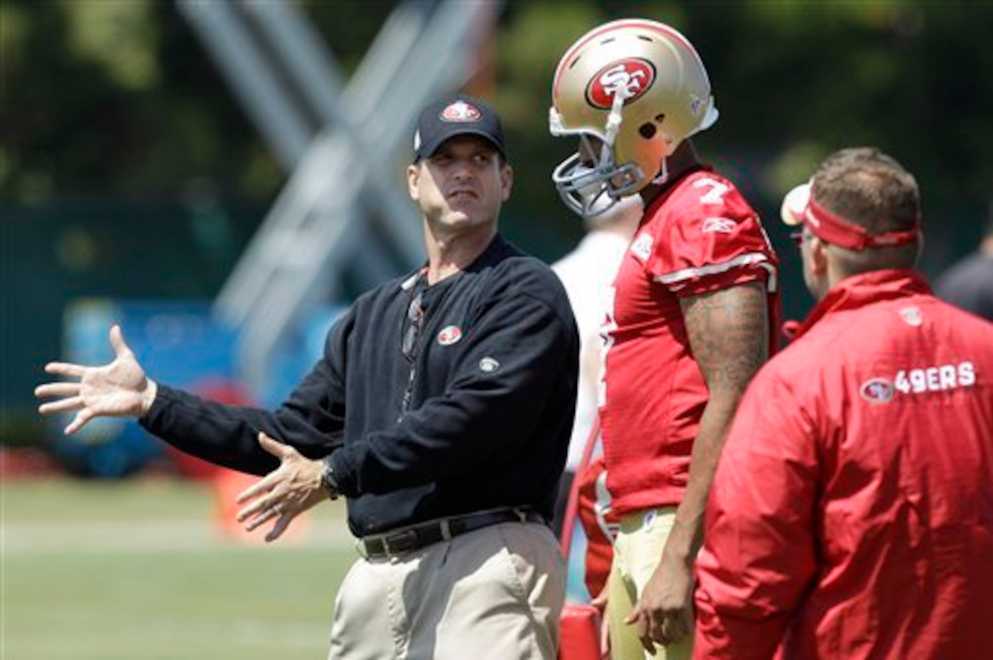 Jim Harbaugh and Greg Roman tweaked their offensive system last year, which led to some of Kaepernick's struggles.
