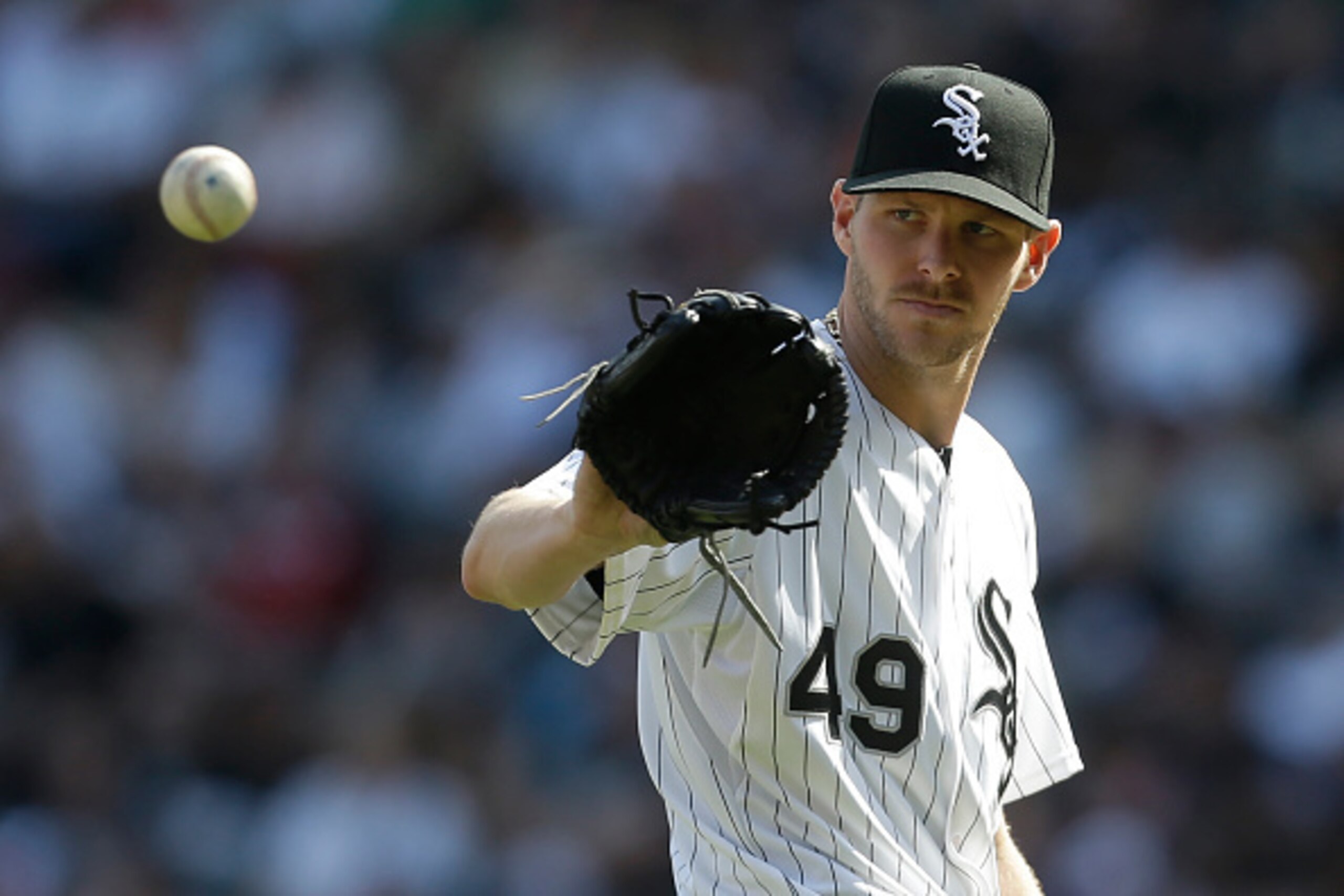 CHICAGO, IL - MAY 23: Chris Sale #49 of the Chicago White Sox pitches during the third inning against the Minnesota Twins at U.S. Cellular Field on May 23, 2015 in Chicago, Illinois. (Photo by Mike McGinnis/Getty Images) CHICAGO, IL - MAY 23: Chris Sale #49 of the Chicago White Sox pitches during the third inning against the Minnesota Twins at U.S. Cellular Field on May 23, 2015 in Chicago, Illinois. (Photo by Mike McGinnis/Getty Images)