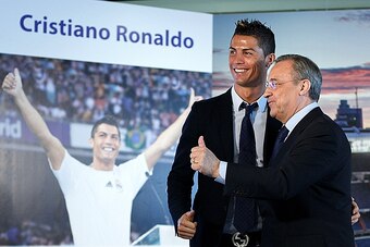 Ronaldo with Florentino Perez, in 2013