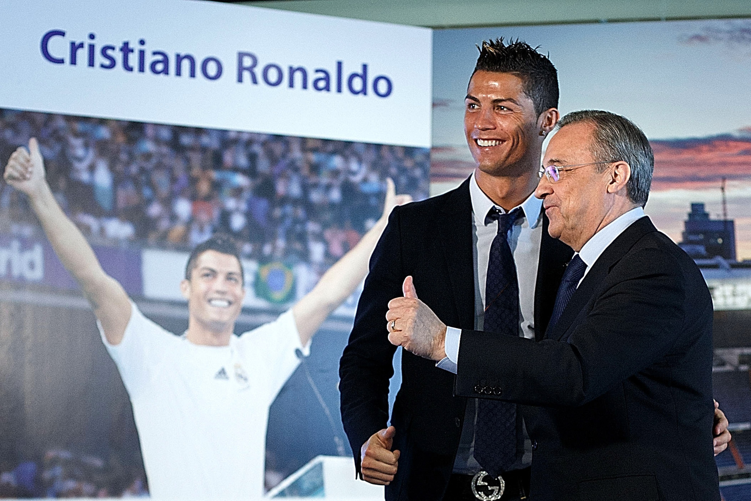 Ronaldo with Florentino Perez, in 2013