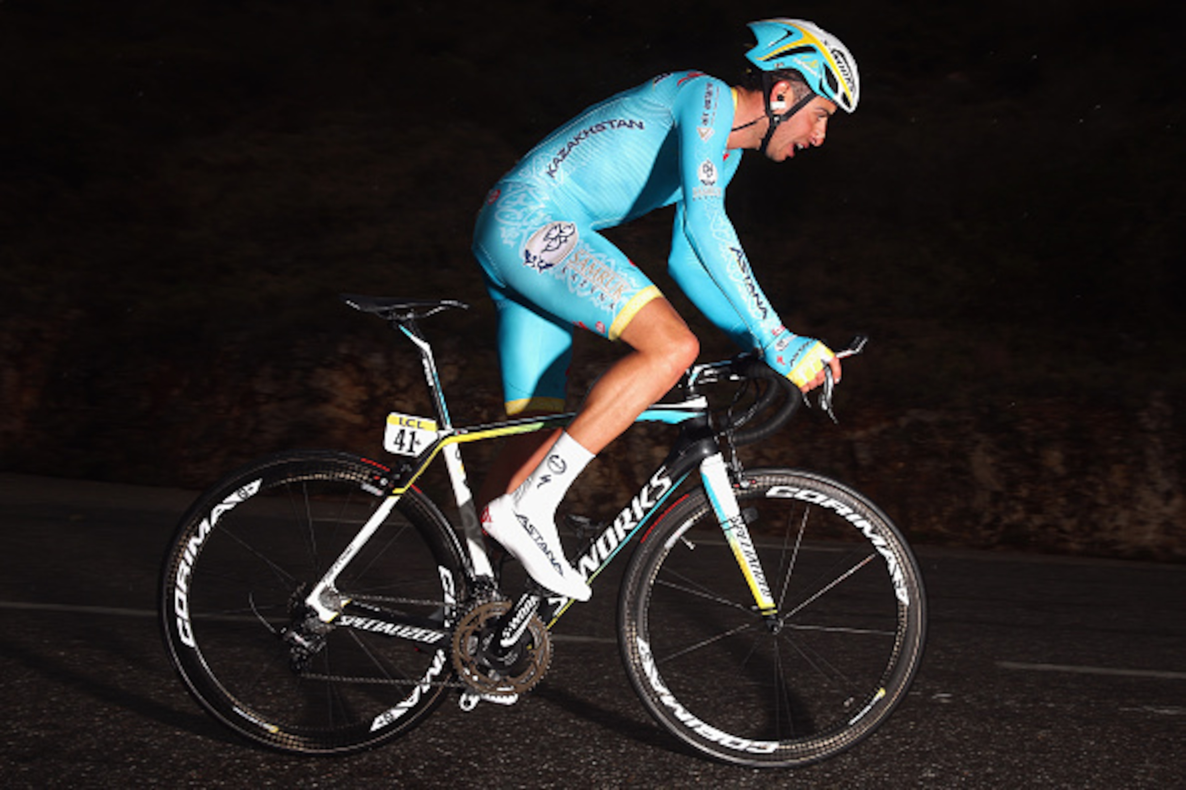 NICE, FRANCE - MARCH 15:  Fabio Aru of Italy and the Astana Pro team in action on stage seven of the 2015 Paris-Nice from Nice to Col d'Eze on March 15, 2015 in Nice, France.  (Photo by Bryn Lennon/Getty Images)
