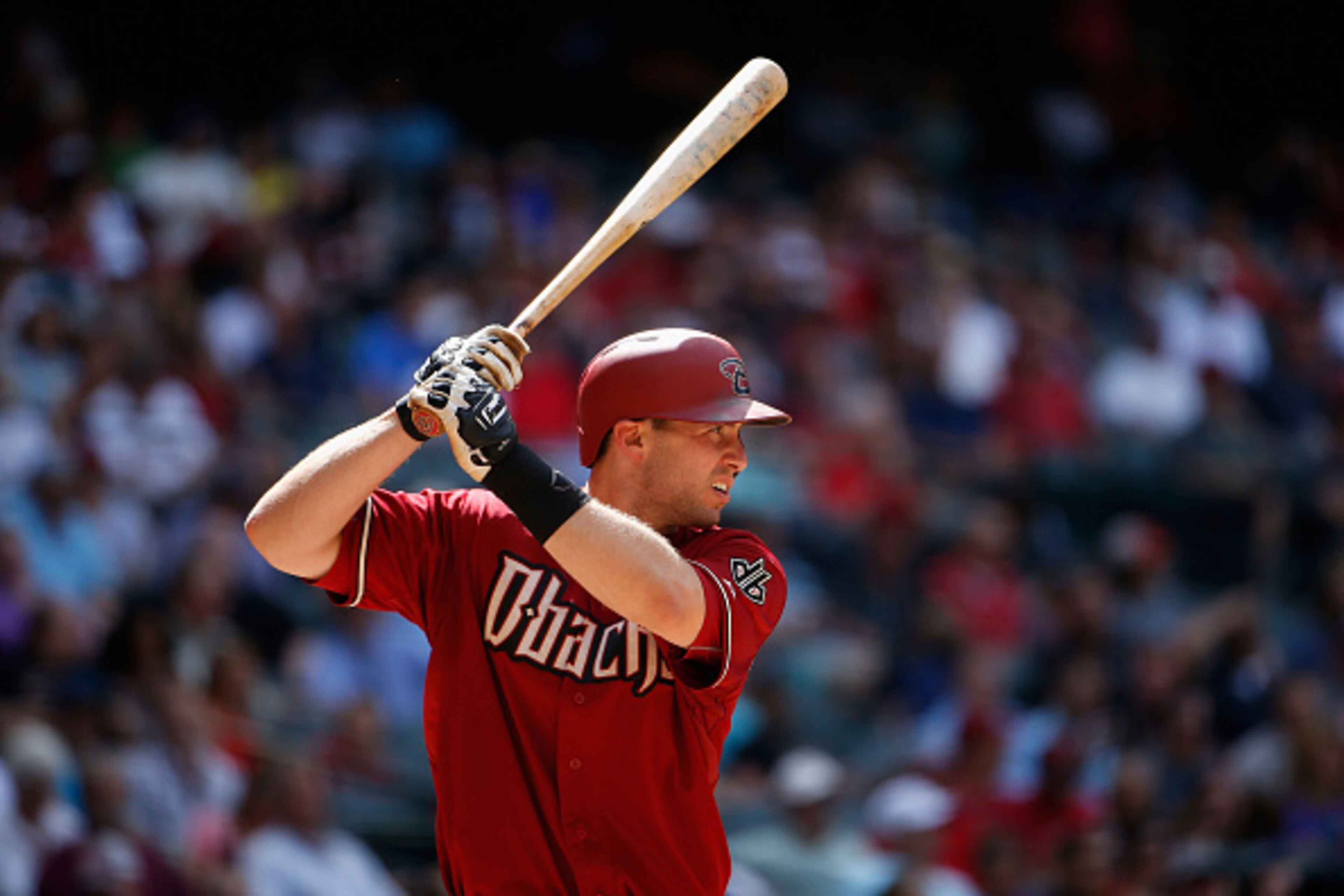 PHOENIX, AZ - MAY 13:  Paul Goldschmidt #44 of the Arizona Diamondbacks at bat during the MLB game against the Washington Nationals at Chase Field on May 13, 2015 in Phoenix, Arizona.  (Photo by Christian Petersen/Getty Images)