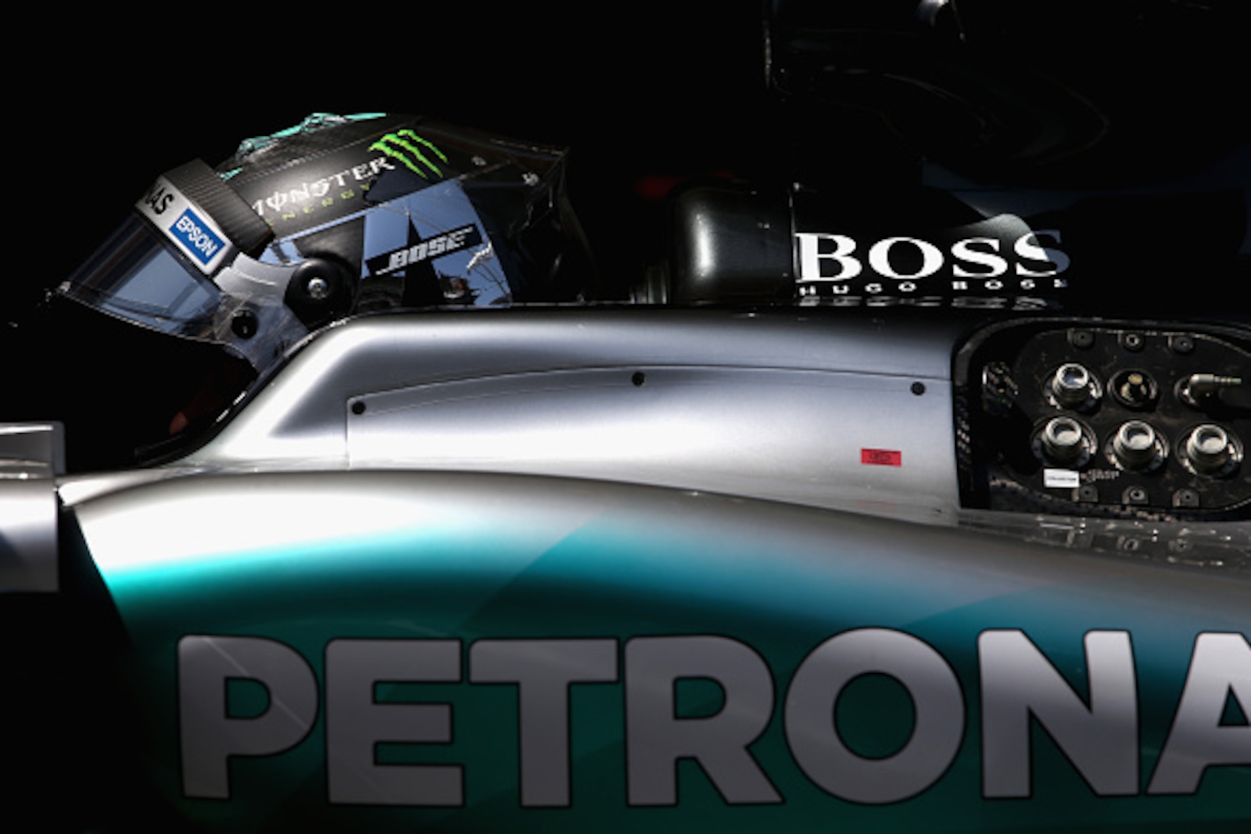 MONTMELO, SPAIN - MAY 09:  Nico Rosberg of Germany and Mercedes GP returns to the garage during qualifying for the Spanish Formula One Grand Prix at Circuit de Catalunya on May 9, 2015 in Montmelo, Spain.  (Photo by Mark Thompson/Getty Images)